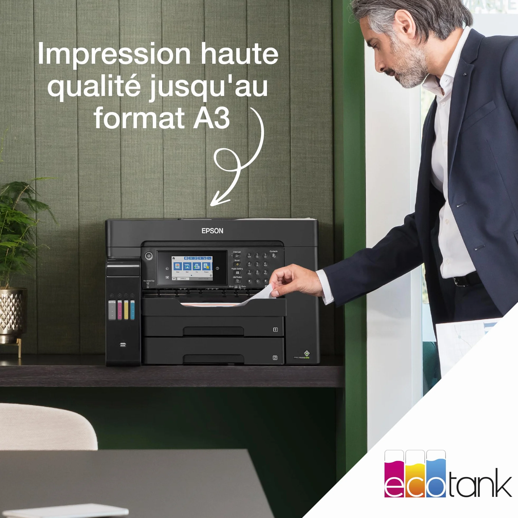 Epson EcoTank ET-16655 Imprimante A3+ Wi-Fi Fax Réservoirs Encre