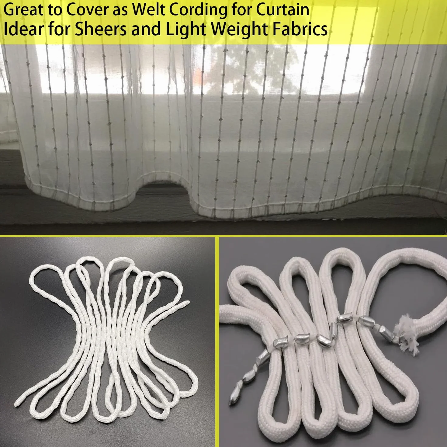 Fil de Plomb pour Rideaux 300g 3 Mètres 100g/m