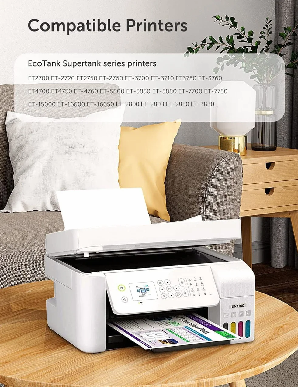 Hiipoo Encre de Sublimation 580 ML Compatible ET2400 ET2720 ET2760 ET2750 ET4800 ET-2800 ET-2803 ET-2850