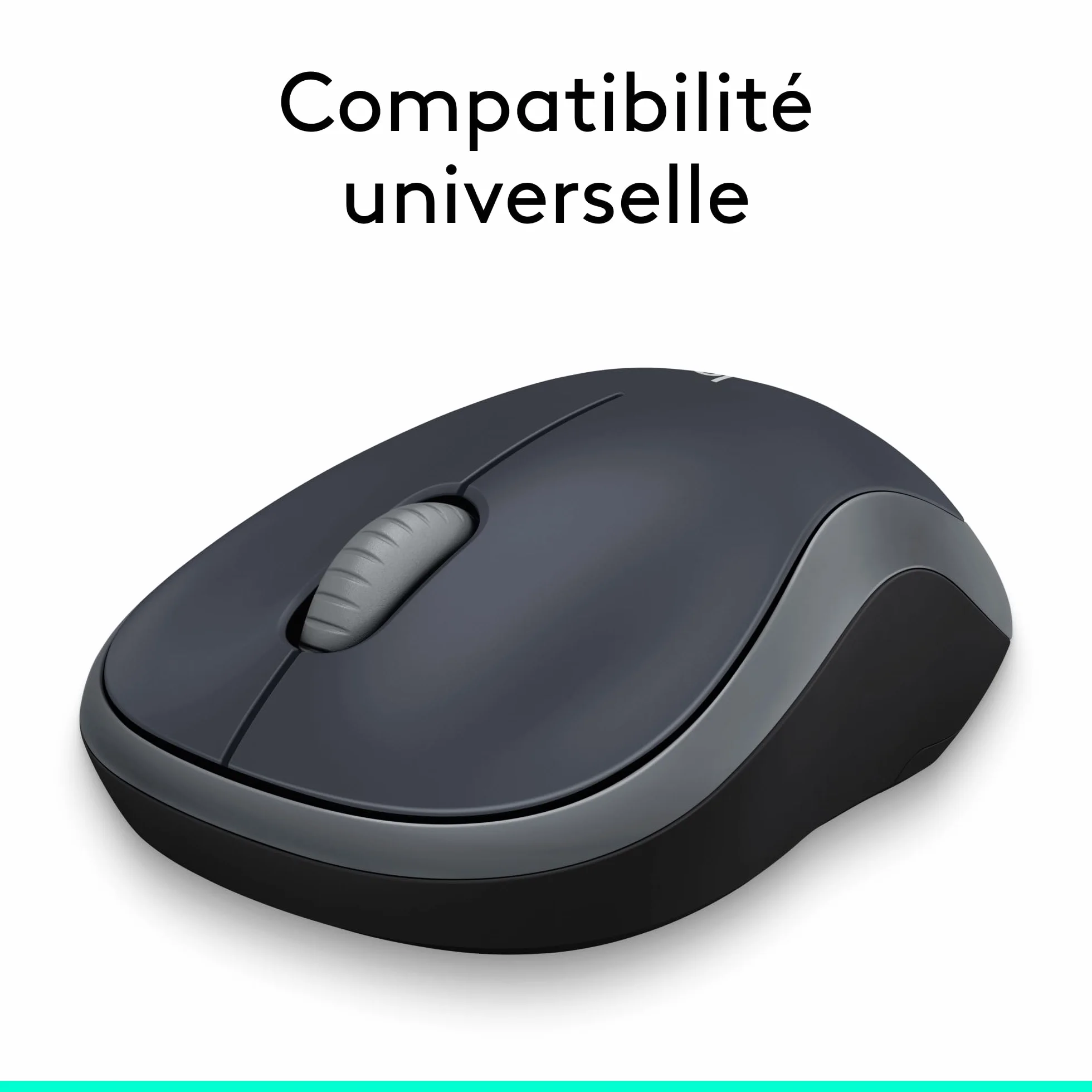Logitech M185 Souris sans Fil 2.4 GHz Mini Récepteur USB 1000 PPP Ambidextre Gris/Noir