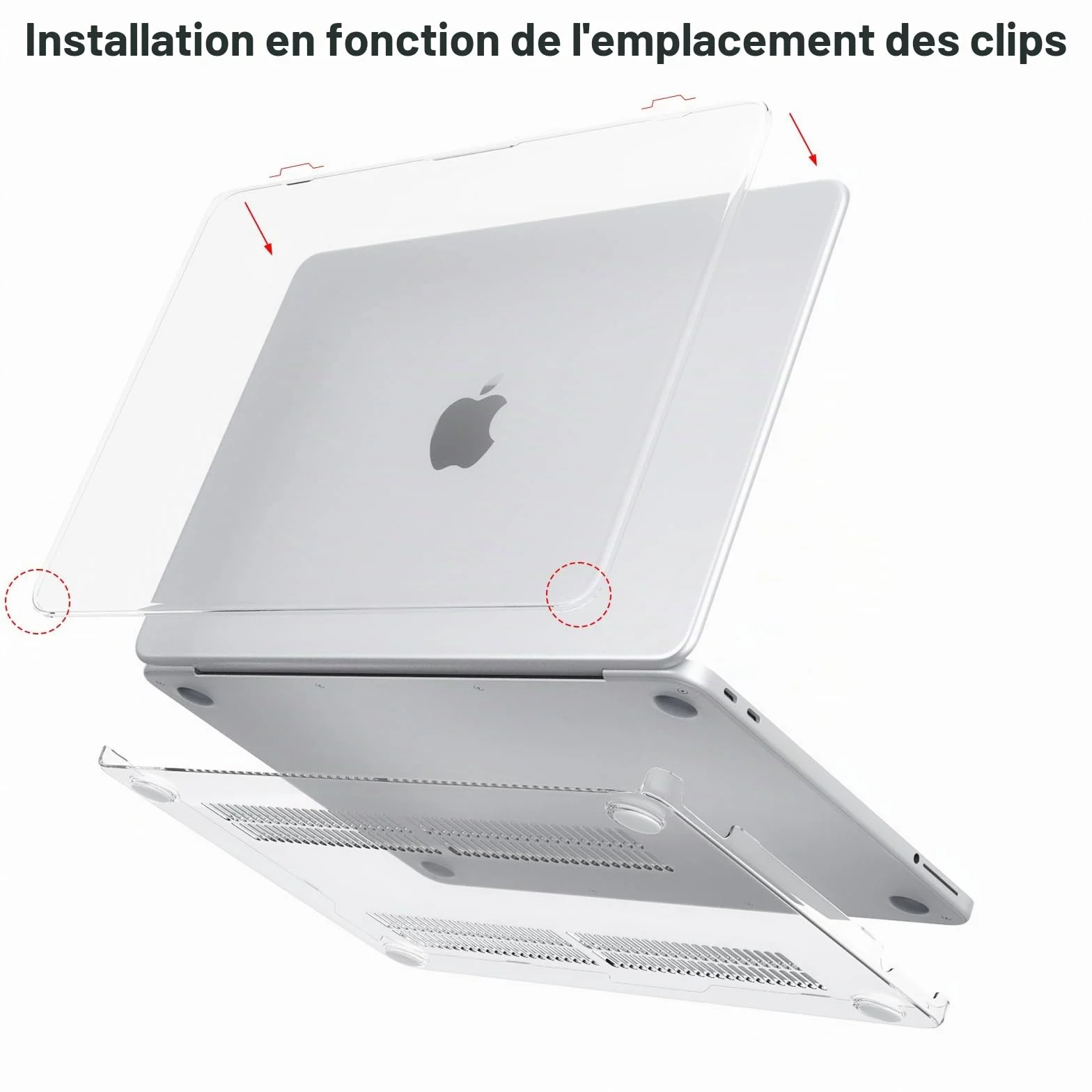 Coque Compatible MacBook Neo 13 Pouces A18 Pro A3404, Étui Protection Transparent Cristal