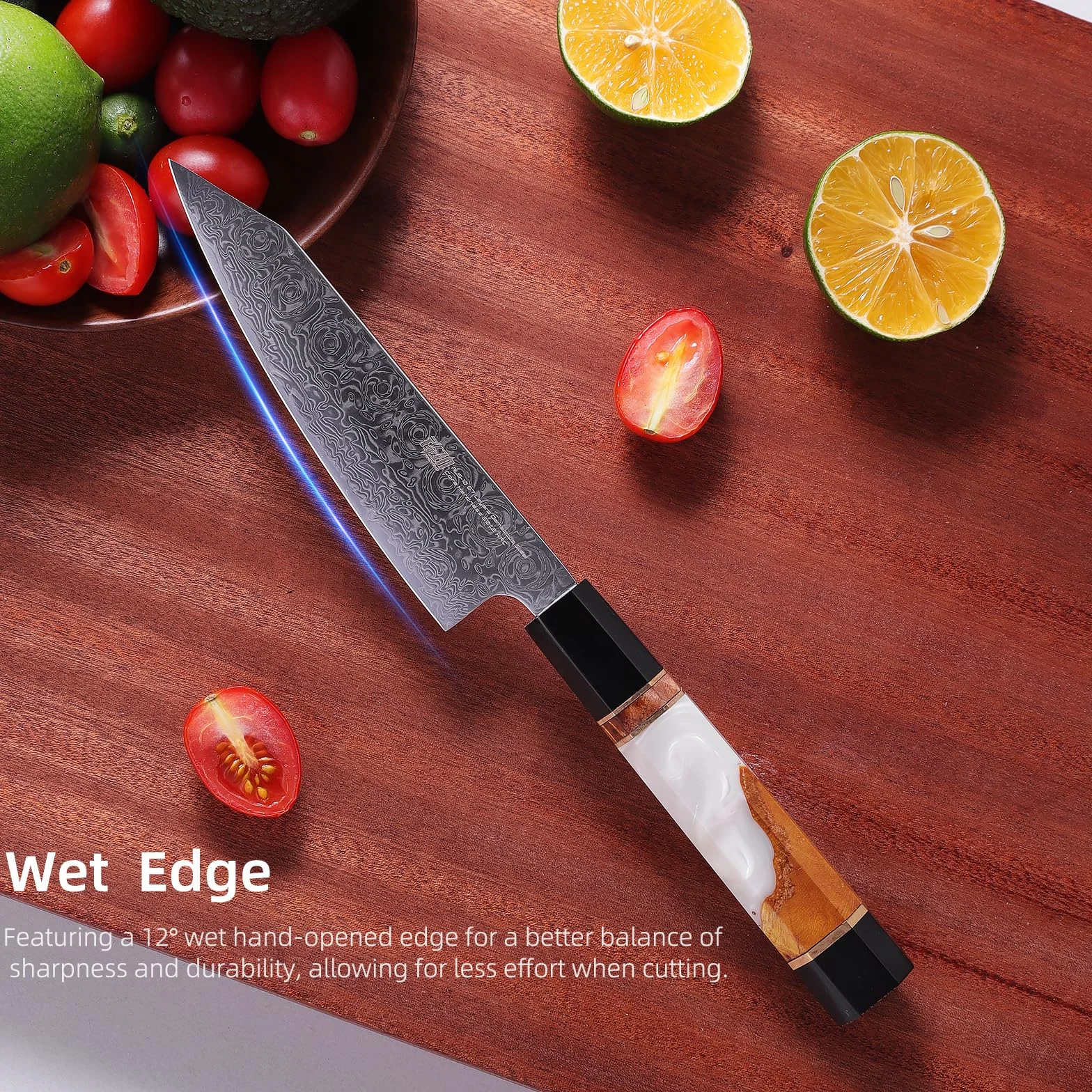 FINDKING Couteau de Cuisine Multifonction 5 Pouces – Couteau Tranchant pour Fruits et Préparation des Aliments, Idéal pour la Cuisine Quotidienne (Série BLACK-ROSE)