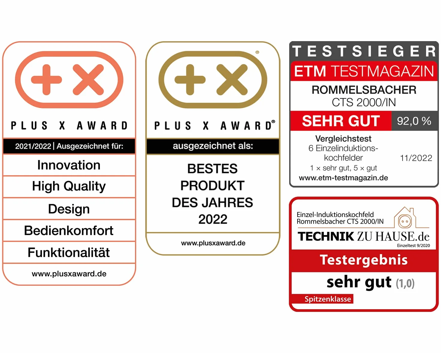 Rommelsbacher CTS 2000/IN plaque Noir, Argent Comptoir Plaque avec zone à induction 1 zone(s)