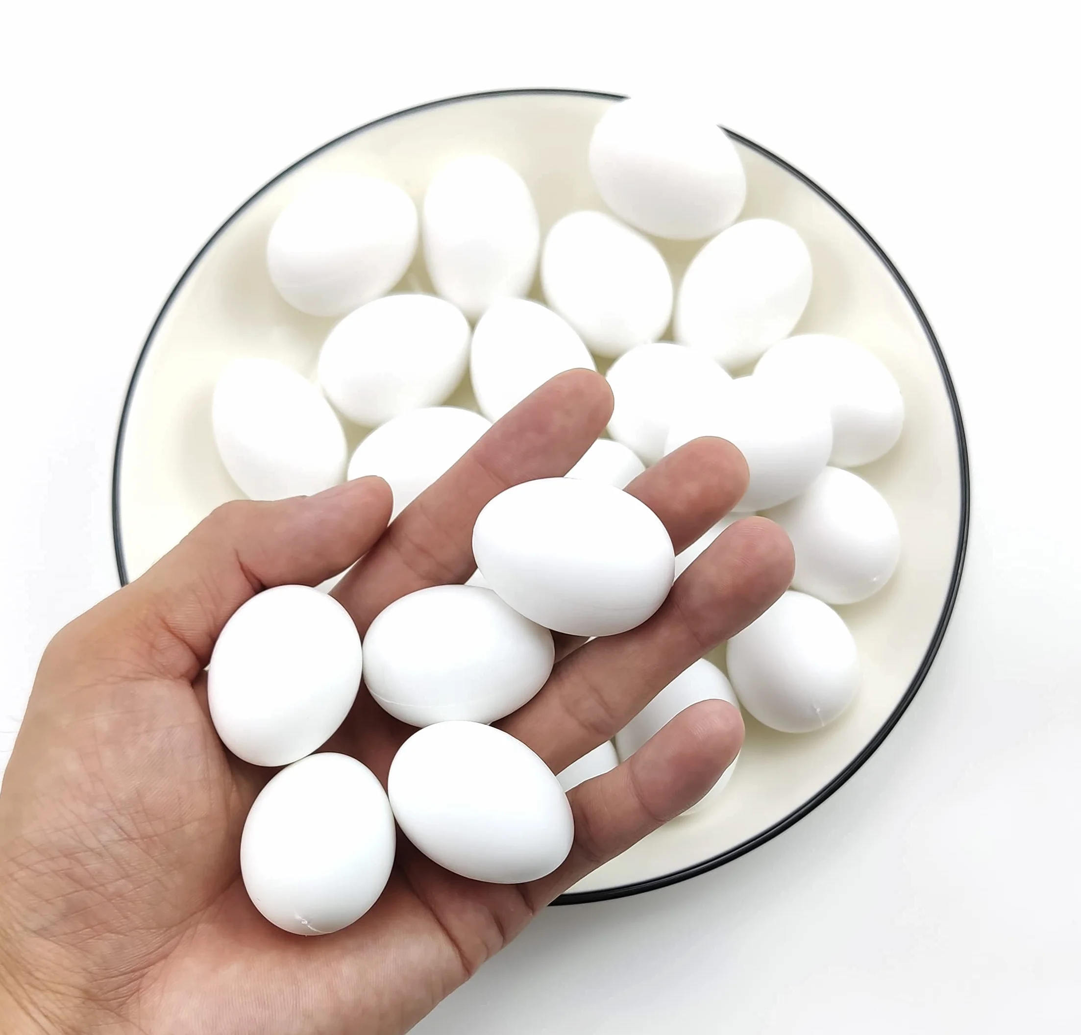 Lot de 10 œufs factices pour Pigeons en Plastique Solide
