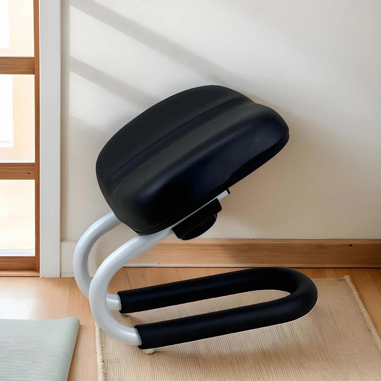 Tabouret de prière, tabouret de méditation, Hauteur réglable à genoux pour prier avec un coussin éponge, Banc, manche de jambe antidérapante, accessoires de méditation de support de la hanche pour
