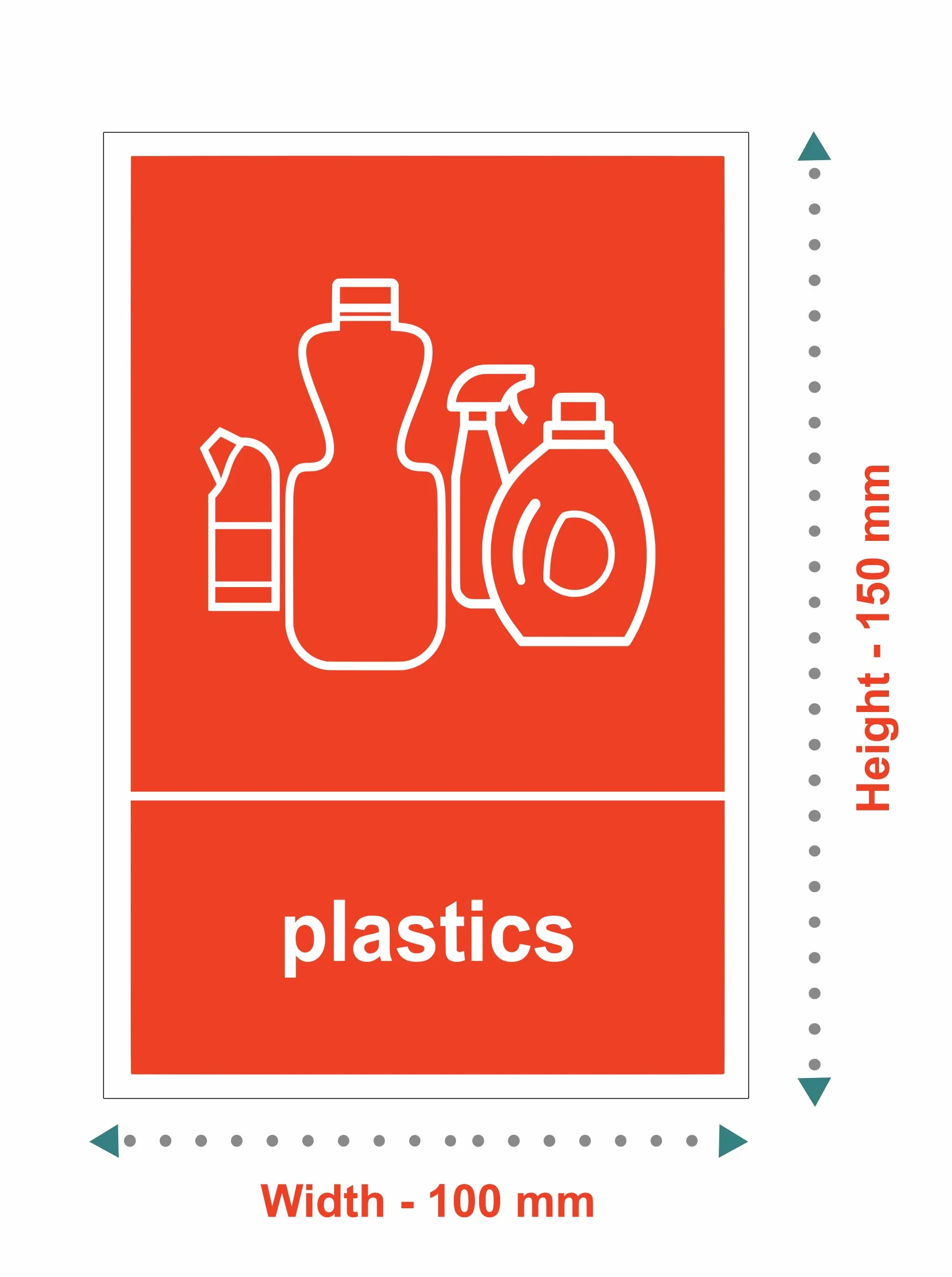 Étiquettes Autocollantes pour Poubelle de Recyclage 6 Pièces A6 100x150 mm