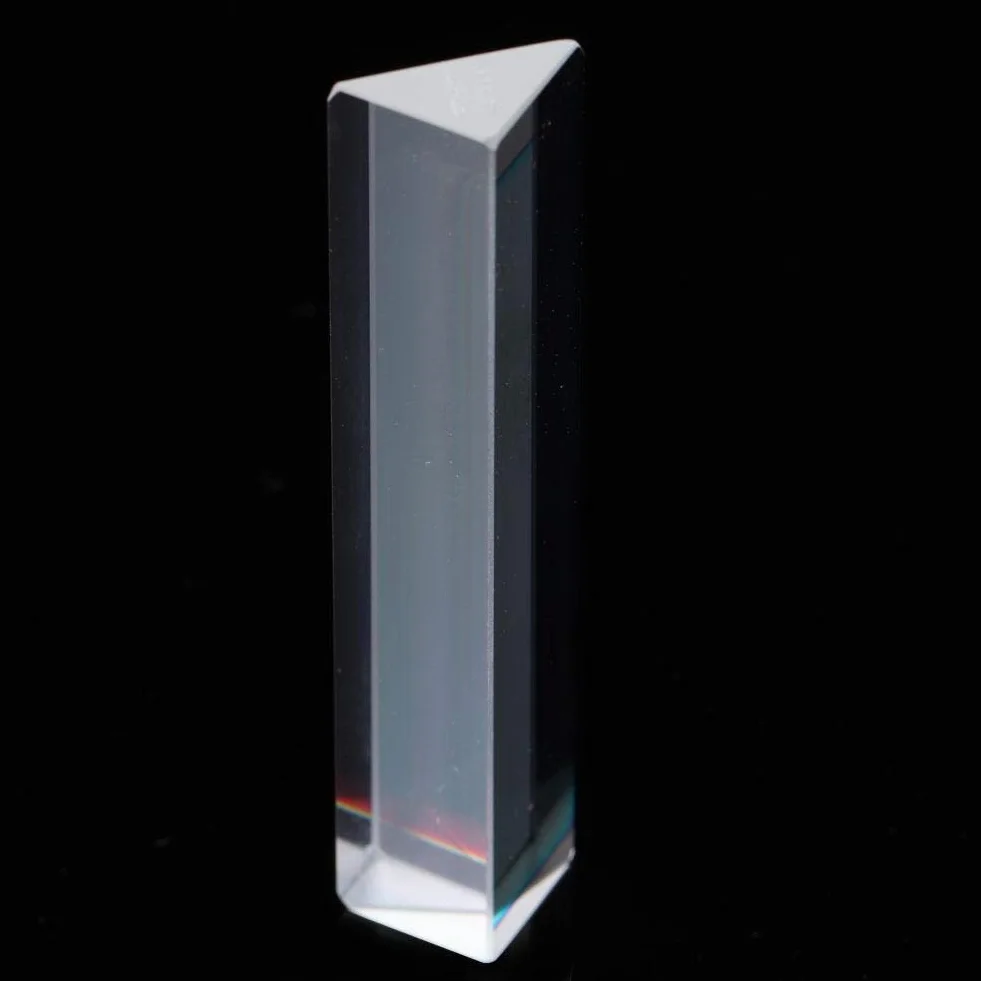 Optisches Glasprisma, K9 Optisches Glas-Dreiecksprisma Für Physikunterricht Und Labor, Rechtwinkliges Prisma (15 * 15 * 87)