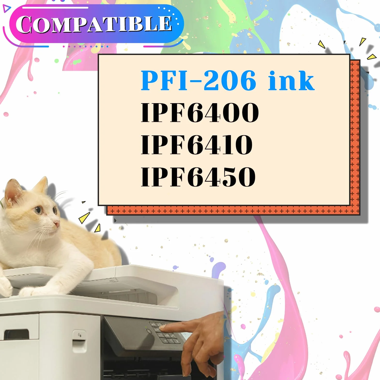 Cartouches Compatibles Canon PFI-206 pour IPF6400 IPF6410 IPF6450