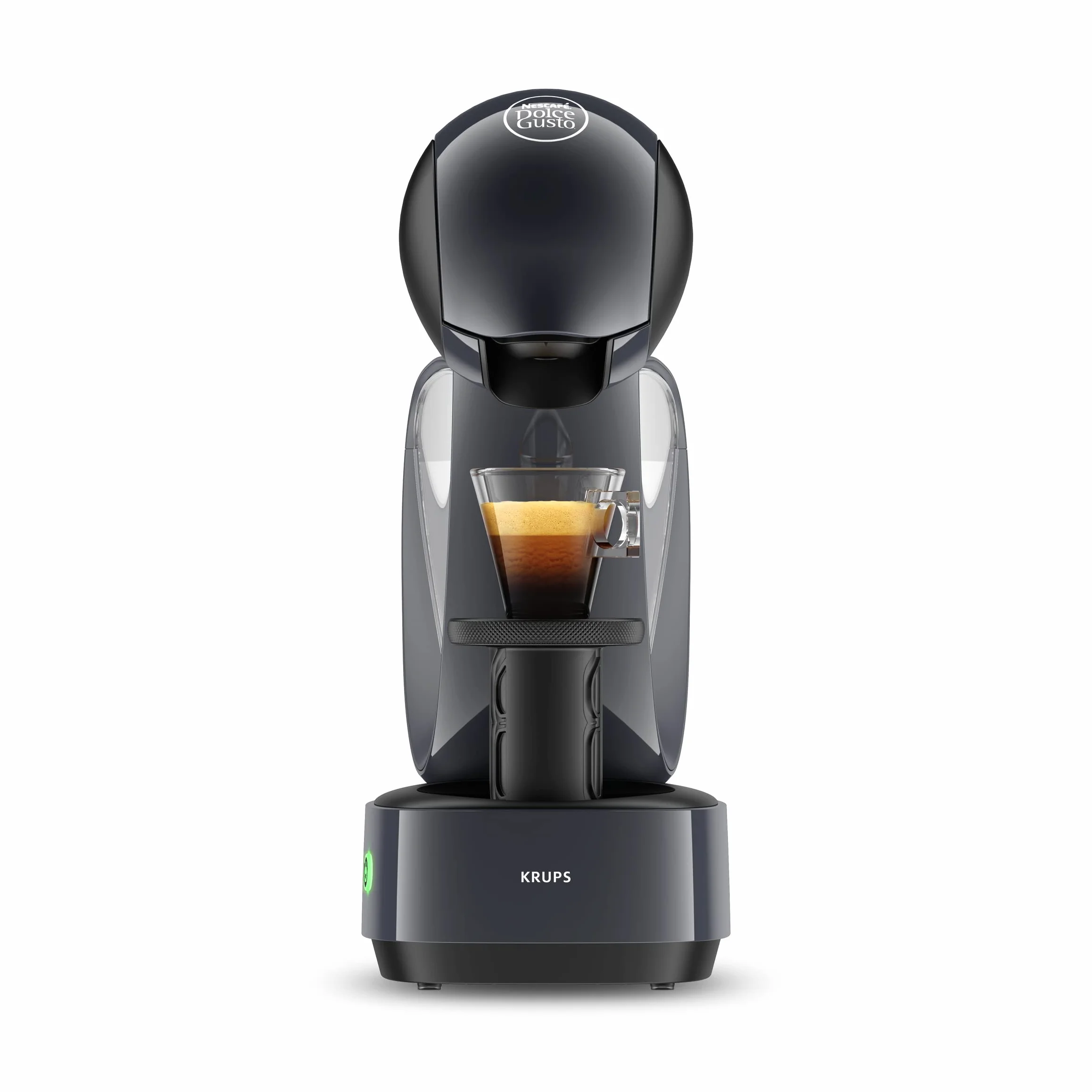 Krups Nescafé Dolce Gusto Machine à café capsules, 15 bars, Multi-boissons froides ou chaudes, Grand réservoir, Mode éco, Cafetière dosettes, Infinissima, Gris KP173B10