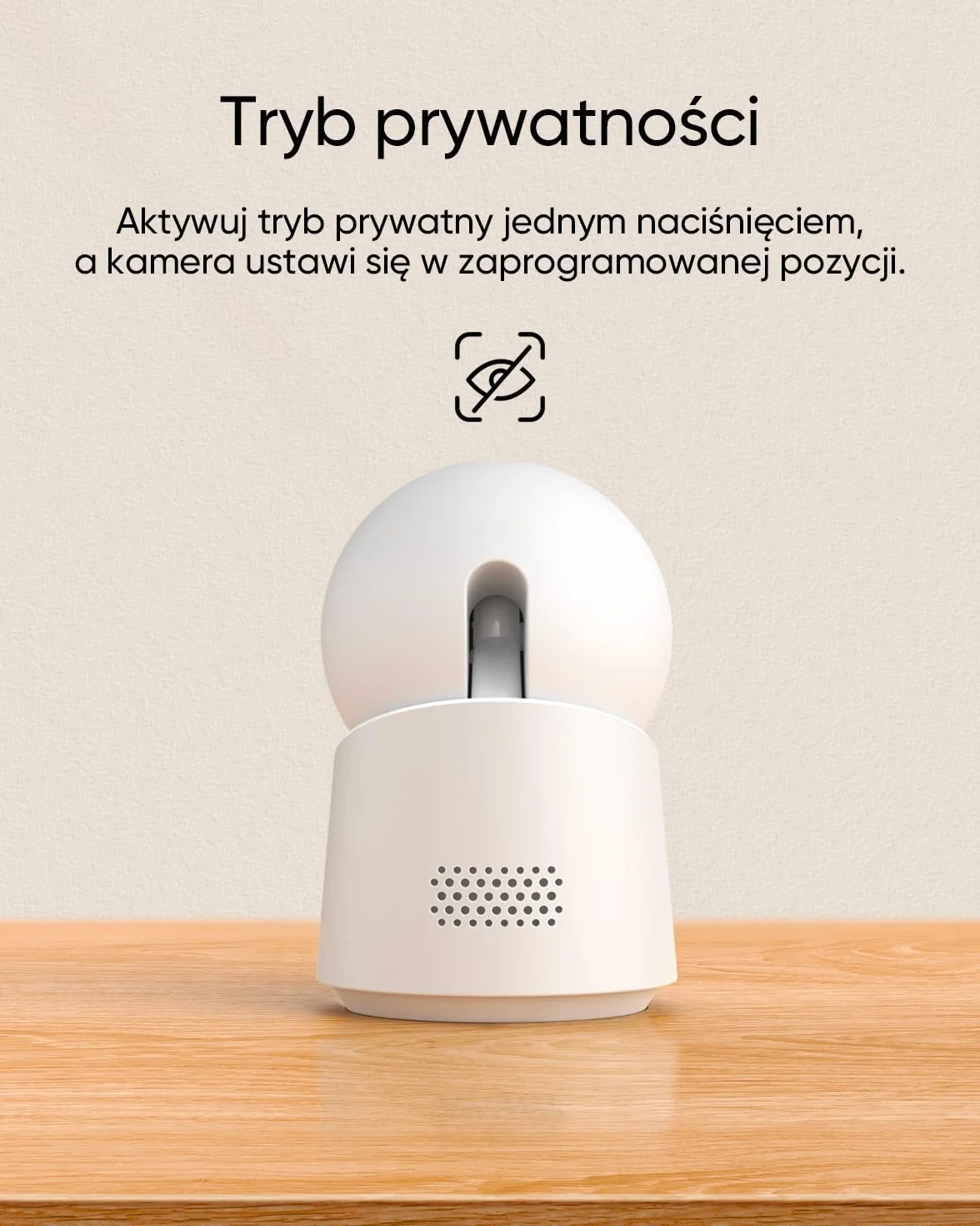 Kamera wewnętrzna eufy Security C220, kamera monitorująca o rozdzielczości 2K, obracana i pochylana o 360°, przewodowa wewnętrzna kamera monitorująca z Wi-Fi, wykrywanie ludzi AI