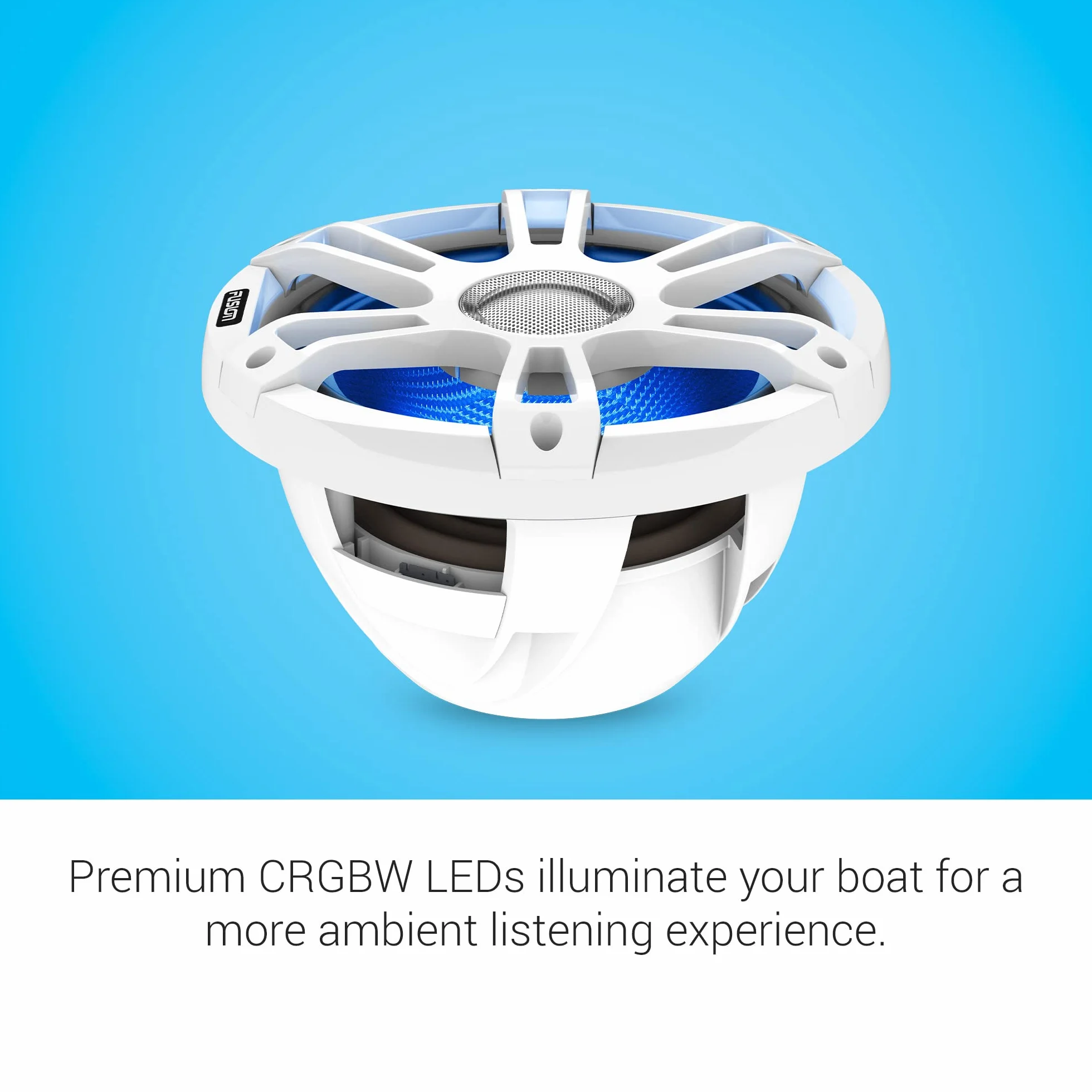 Garmin Fusion® Signature Series 3i Marine głośniki koncentryczne, 22.4 cm 330-watowe CRGBW koncentryczne sportowe białe głośniki morskie (para)