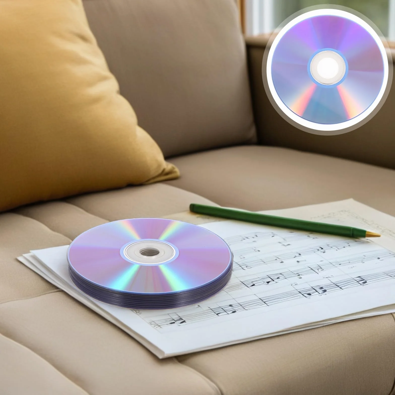 Abaodam Lot de 10 Disques CD-RW Vierges 700 Mo Réinscriptibles Audio Vidéo