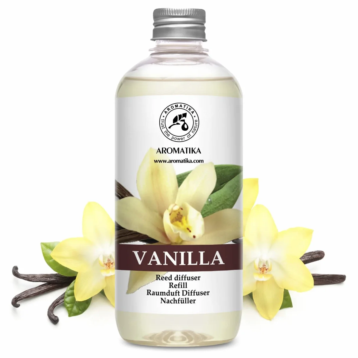 Recharge Vanille 500ml - Diffuseur Parfum Maison - Recharge Parfumée Longue Durée