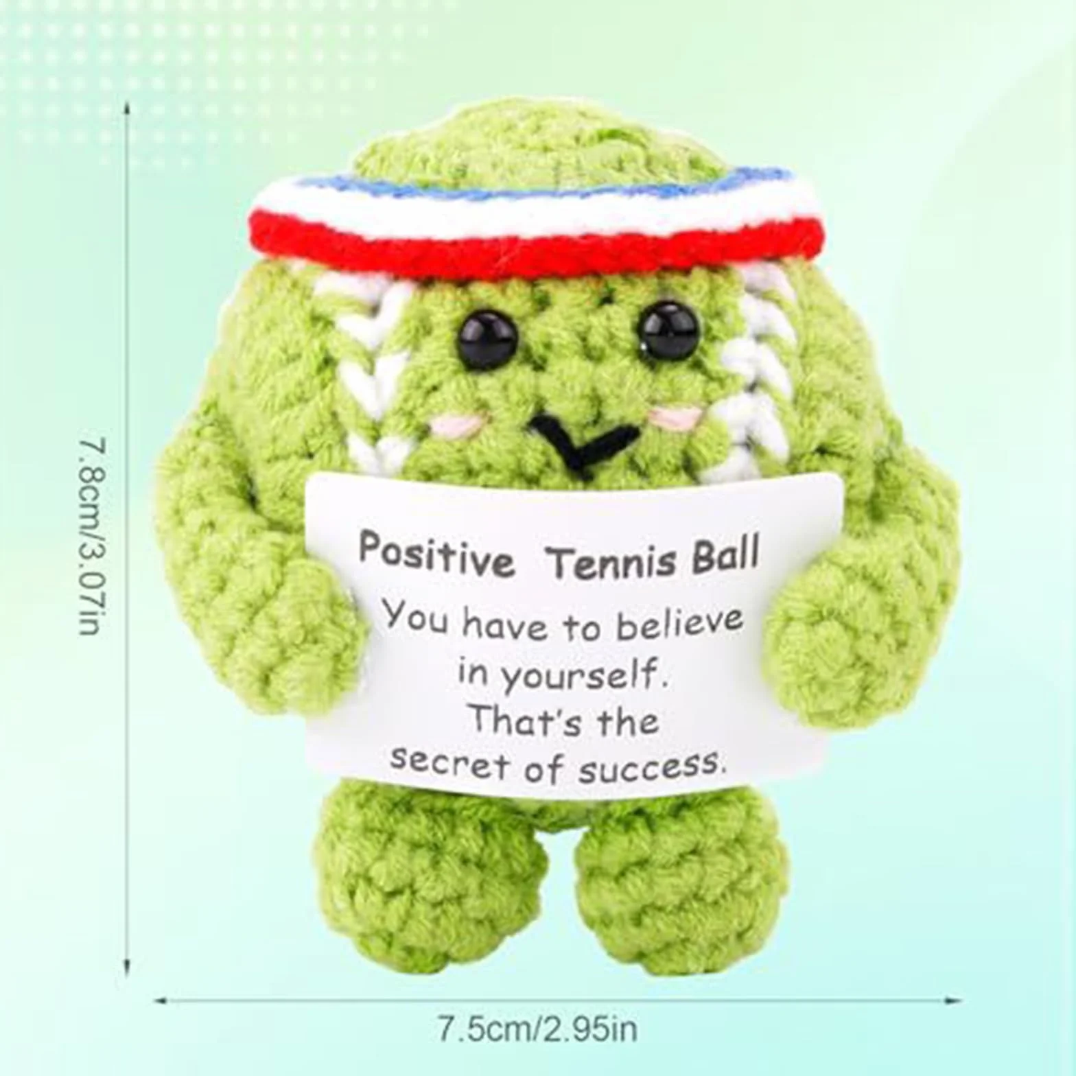 Figurine Amigurumi balle de tennis personnalisée, décoration sportive collectionnable joueur fan