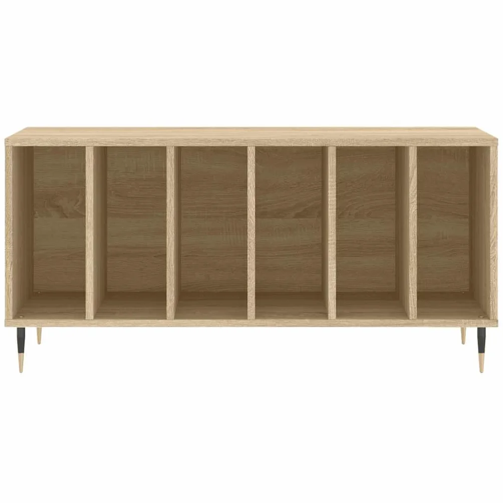 vidaXL Armoire à Disques, Support de Tourne-Disque, Armoire Latérale avec Rangement, Buffet de Salon, Moderne, Chêne Sonoma Bois d'Ingénierie