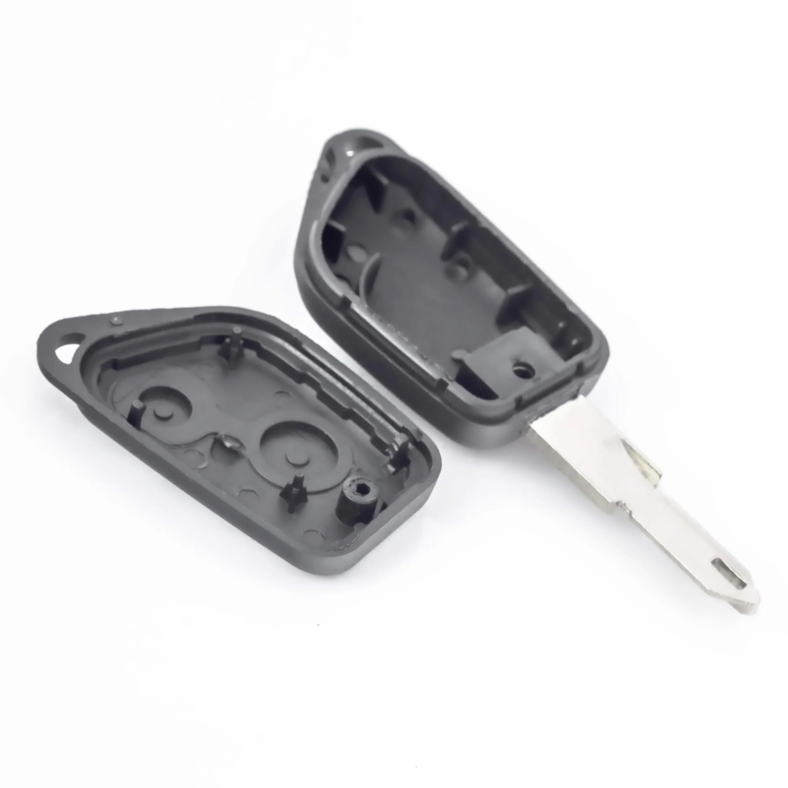 JONGO® Etui na klucze z ostrzem kompatybilne z Peugeot 306 | Pilot z 2 przyciskami | Obudowa bez elektroniki | Zamiennik Auto z pustym ostrzem | Nie jest kompatybilny z infra-Red