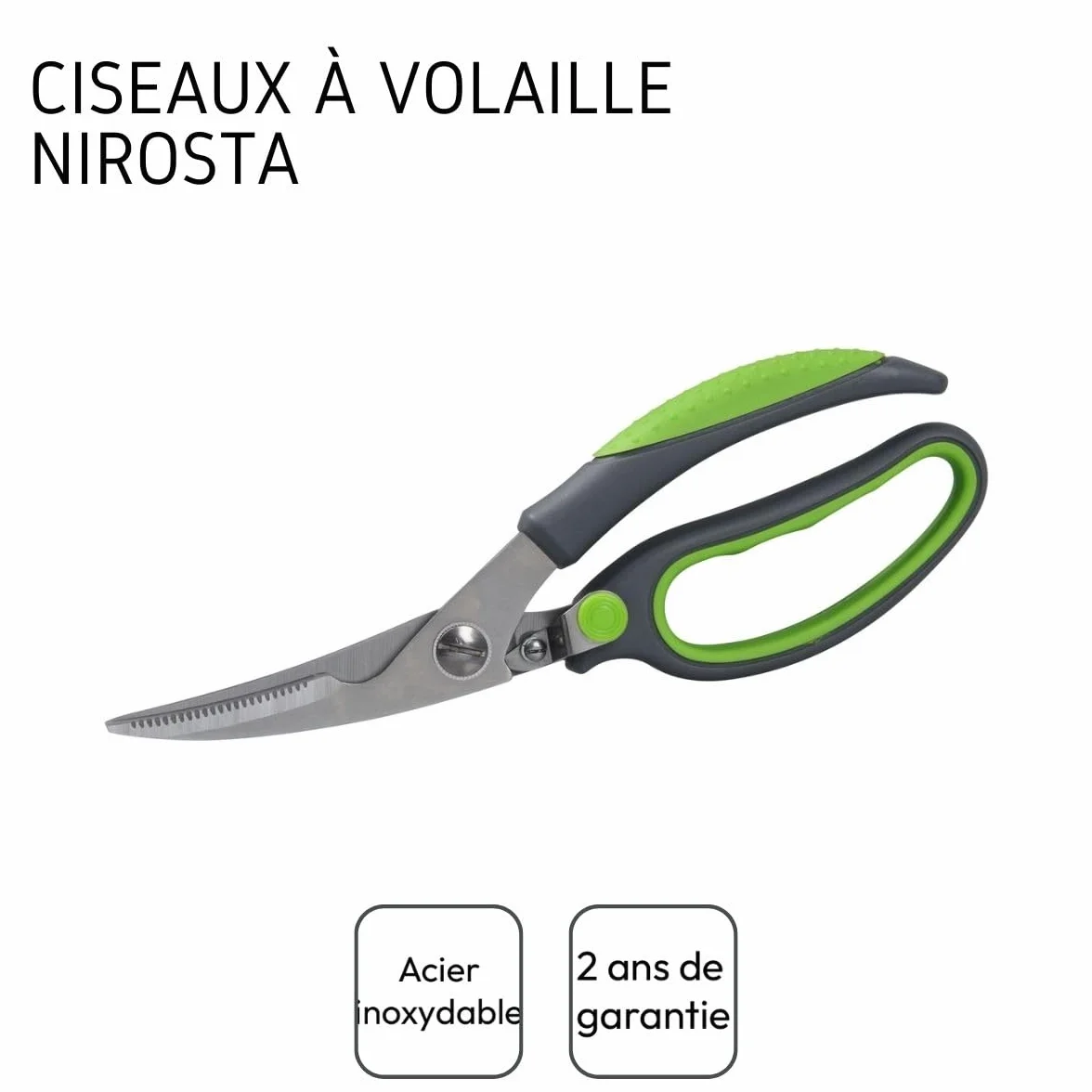 Fackelmann Nirosta Cisaille à volaille Acier Inoxydable 35 x 7.5 x 2.2 cm