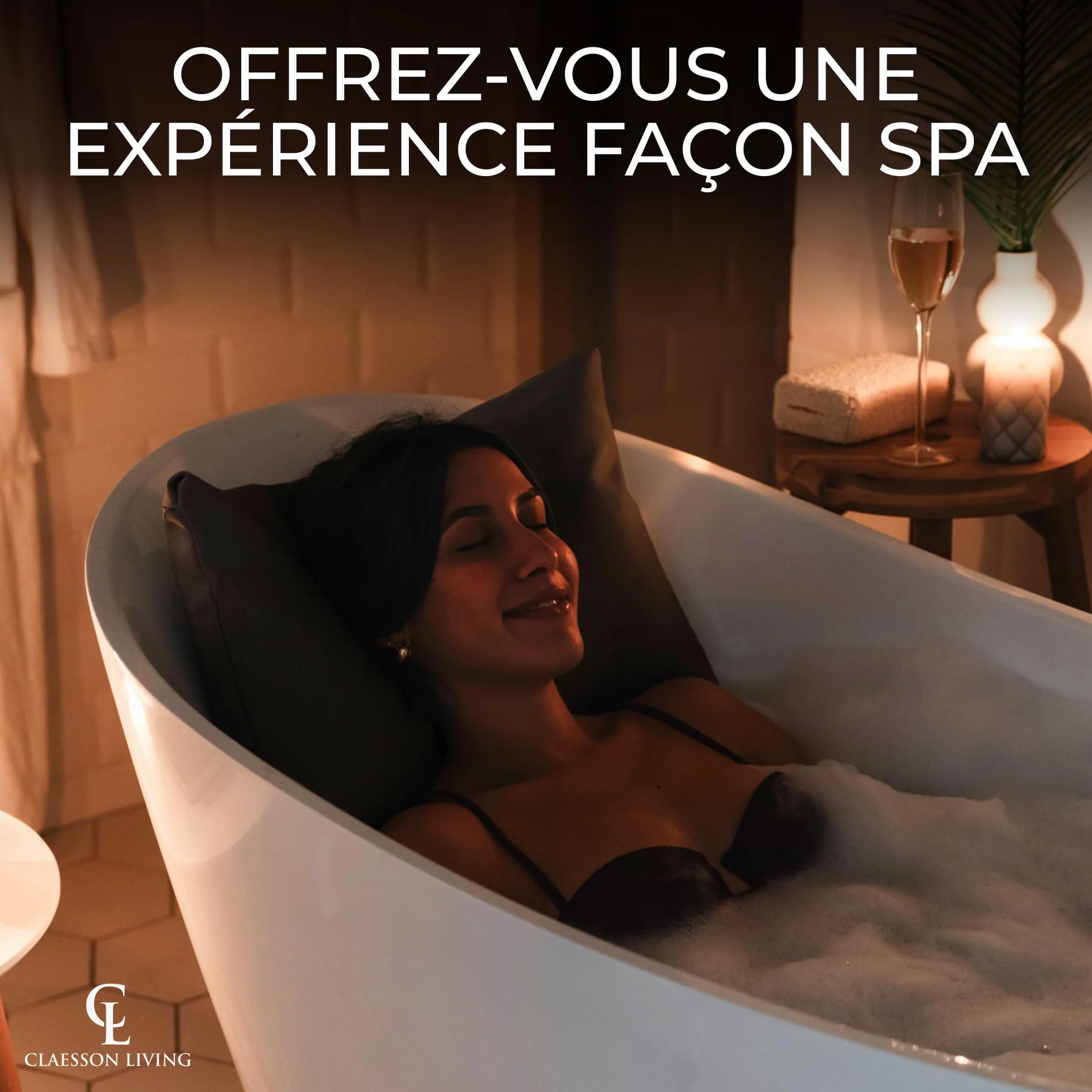 Coussin Baignoire Adulte, épais et Confortable, pour Le Soutien de la tête, du Cou et du Dos. Coussin de Baignoire Lavable, séchage Rapide, idéal pour Bain Relaxant à la Maison - Gris Foncé