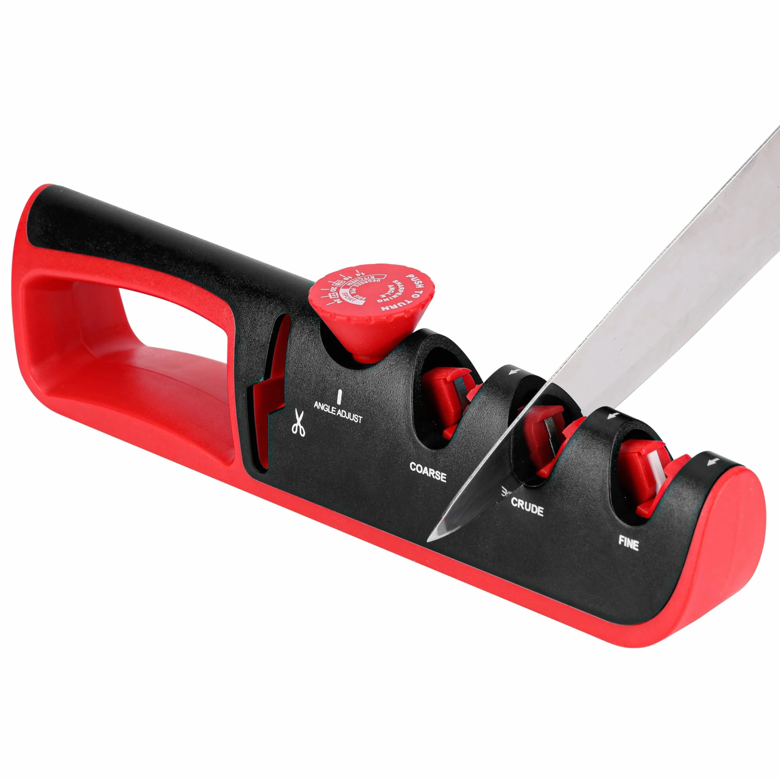 Belle Vous Aiguiseur de Couteau Manuel 6 Angles Réglables pour Couteaux et Ciseaux de Cuisine