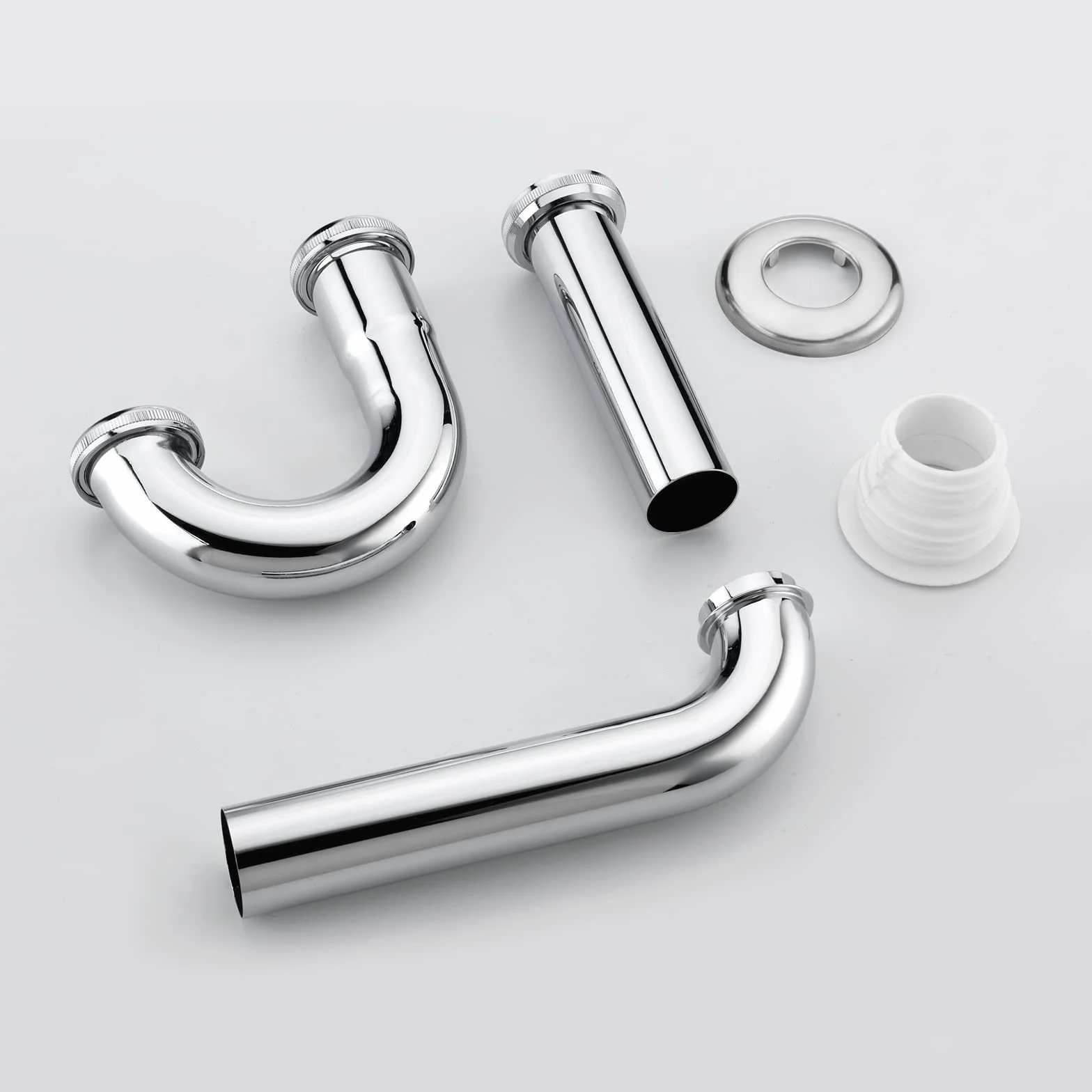 Ibergrif Siphon Lavabo Réglable Inox Chromé Anti-Odeur 1"1/4 x 32 mm Acier Inox 304