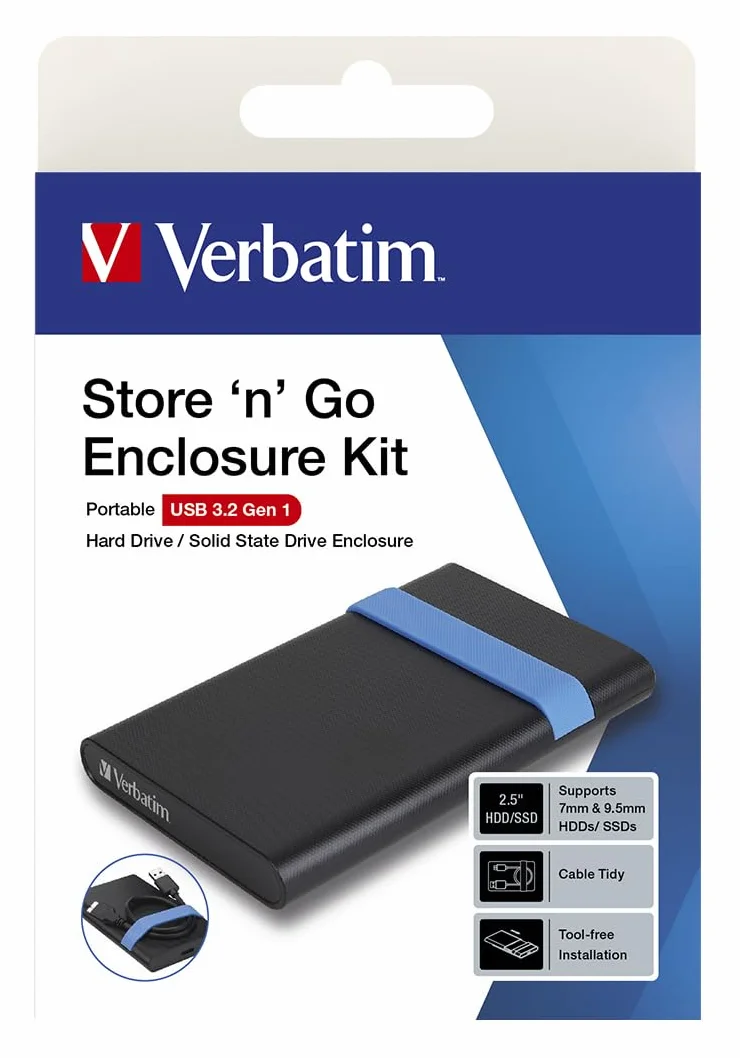 Verbatim Store'n'Go Enclosure Kit 2,5" USB 3.2 Gen1, czarny