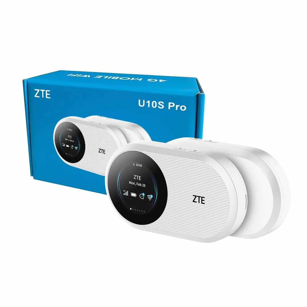 ZTE U10S Pro Wi-Fi 6 GHz Wi-Fi 4 router, 4G + LTE, 32 urządzenia, akumulator 10 godzin, globalny, 2,4 GHz, 5 GHz, biały