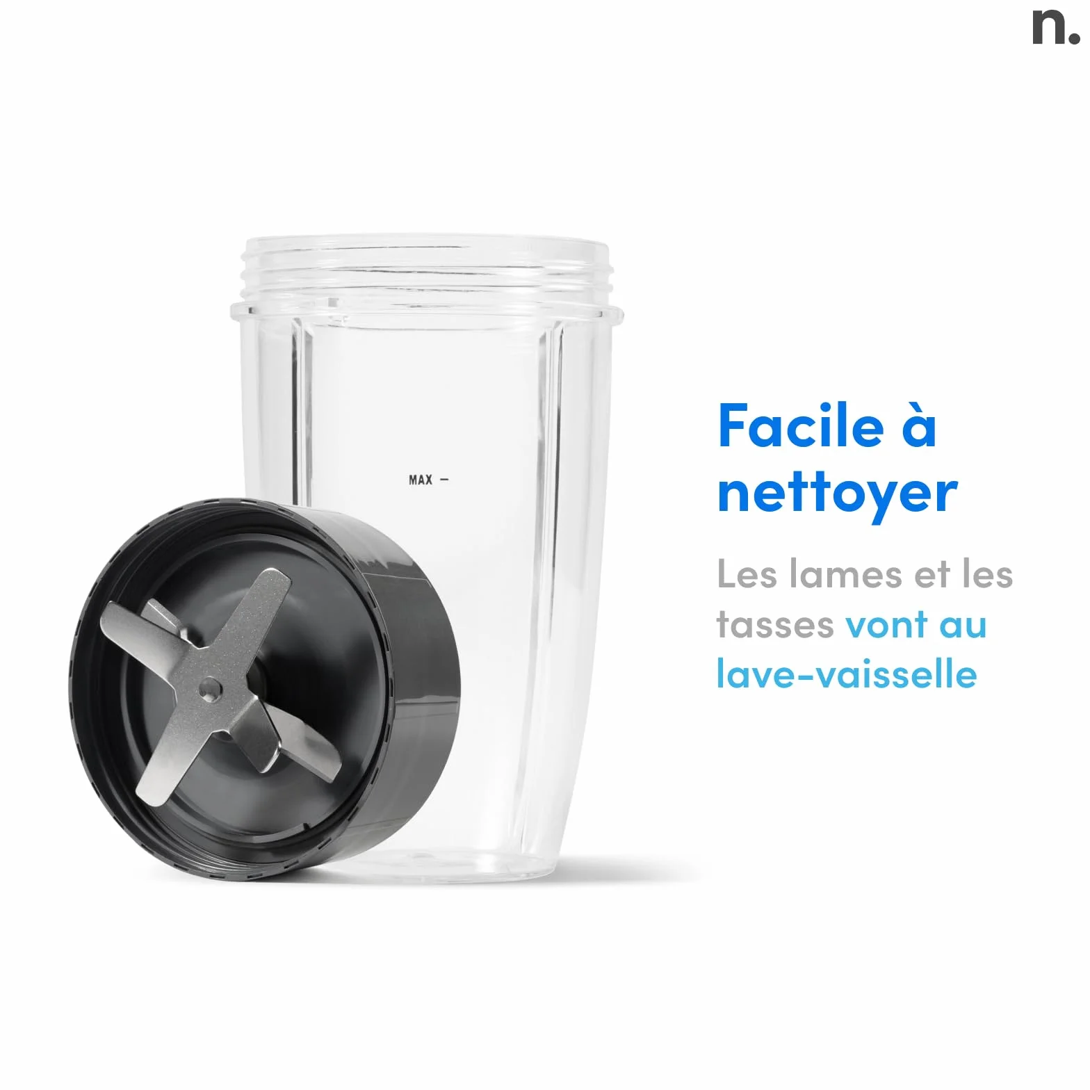 Nutribullet Pro 1200, Blender électrique, Broyeur, Smoothie Blender, Blender multifonctions, puissance 1200w, verres 700ml et 900ml, noir, NB120MB