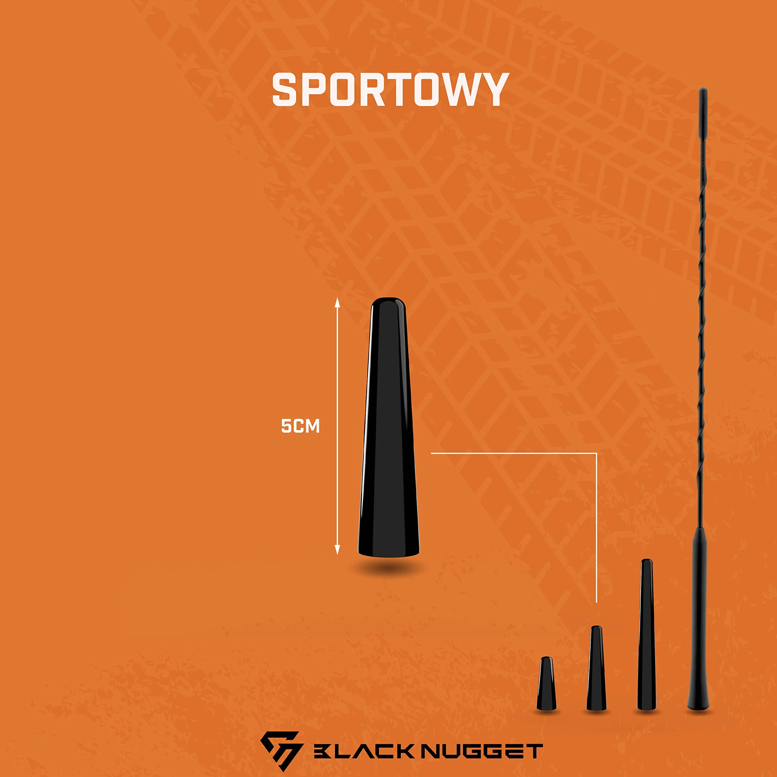 BlackNugget® Car Antenna 5cm - Uniwersalna antena samochodowa - Antena dachowa z pierwszorzędną jakością odbioru - Antena do odbioru AM & FM