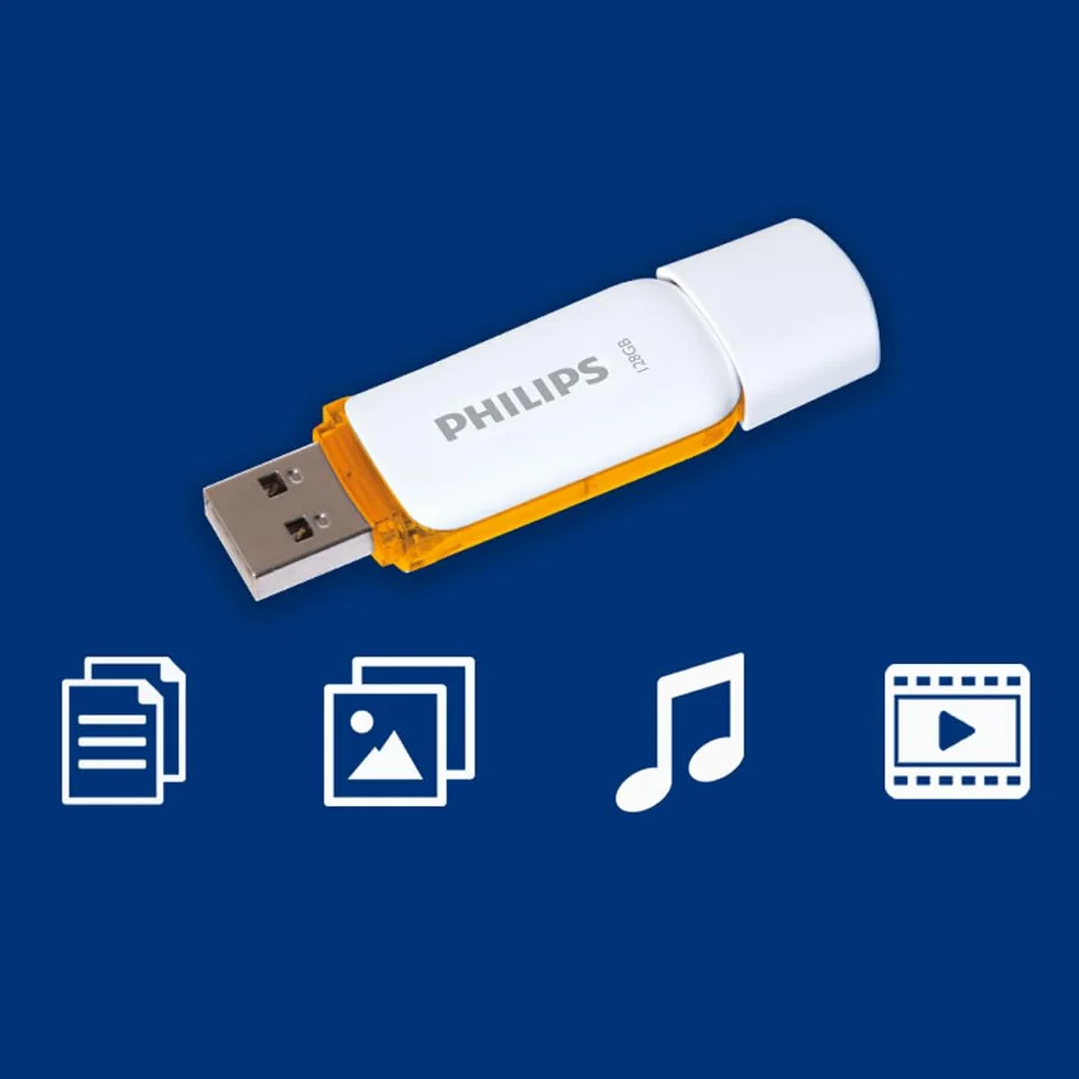 Philips Snow Edition High Speed pamięć flash USB 2.0 3x 128 GB do komputerów PC, laptopów, przechowywania danych, prędkość odczytu do 25 MB/s