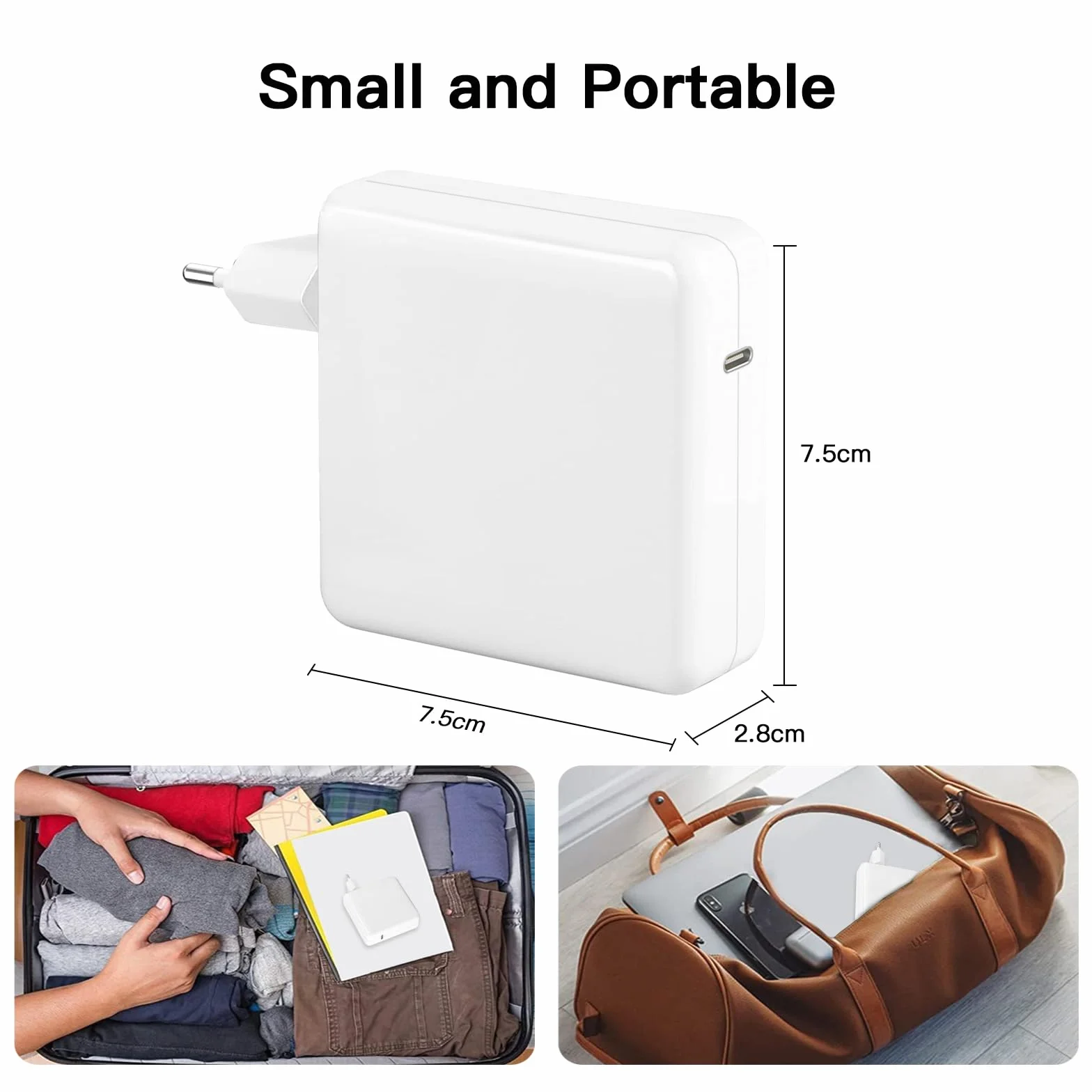 Chargeur USB C Rapide 100W Compatible MacBook Pro 16/15/14/13 Pouces Air 15/13 Pouces 2024-2018 avec Câble 1,8 m