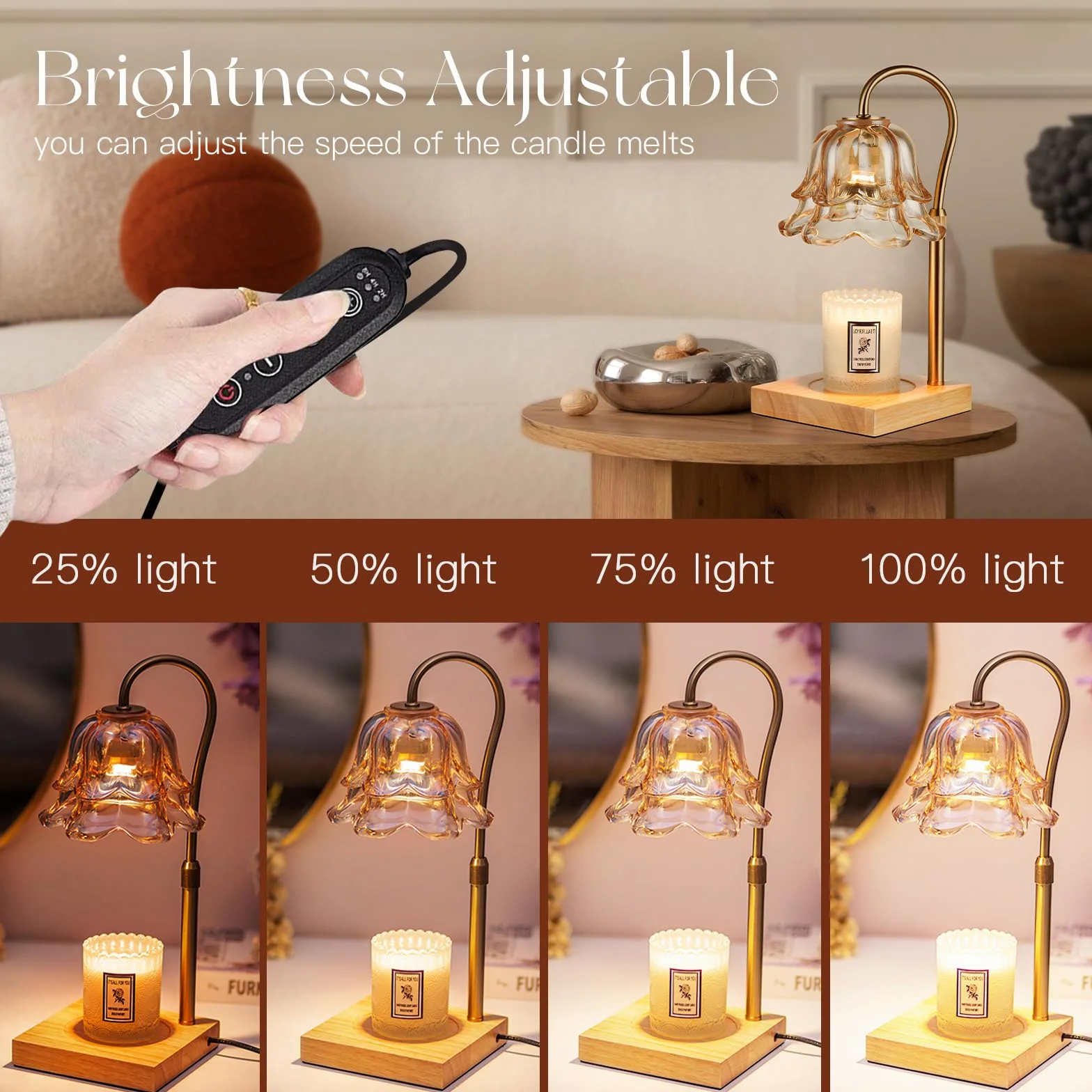 Chauffe-bougie Lampe : Lampe Chauffe-bougie Lampe chauffante électrique pour bougies parfumées Lampe à bougies électrique Cadeaux pour femmes Meilleure amie Maman Lampe chauffante pour