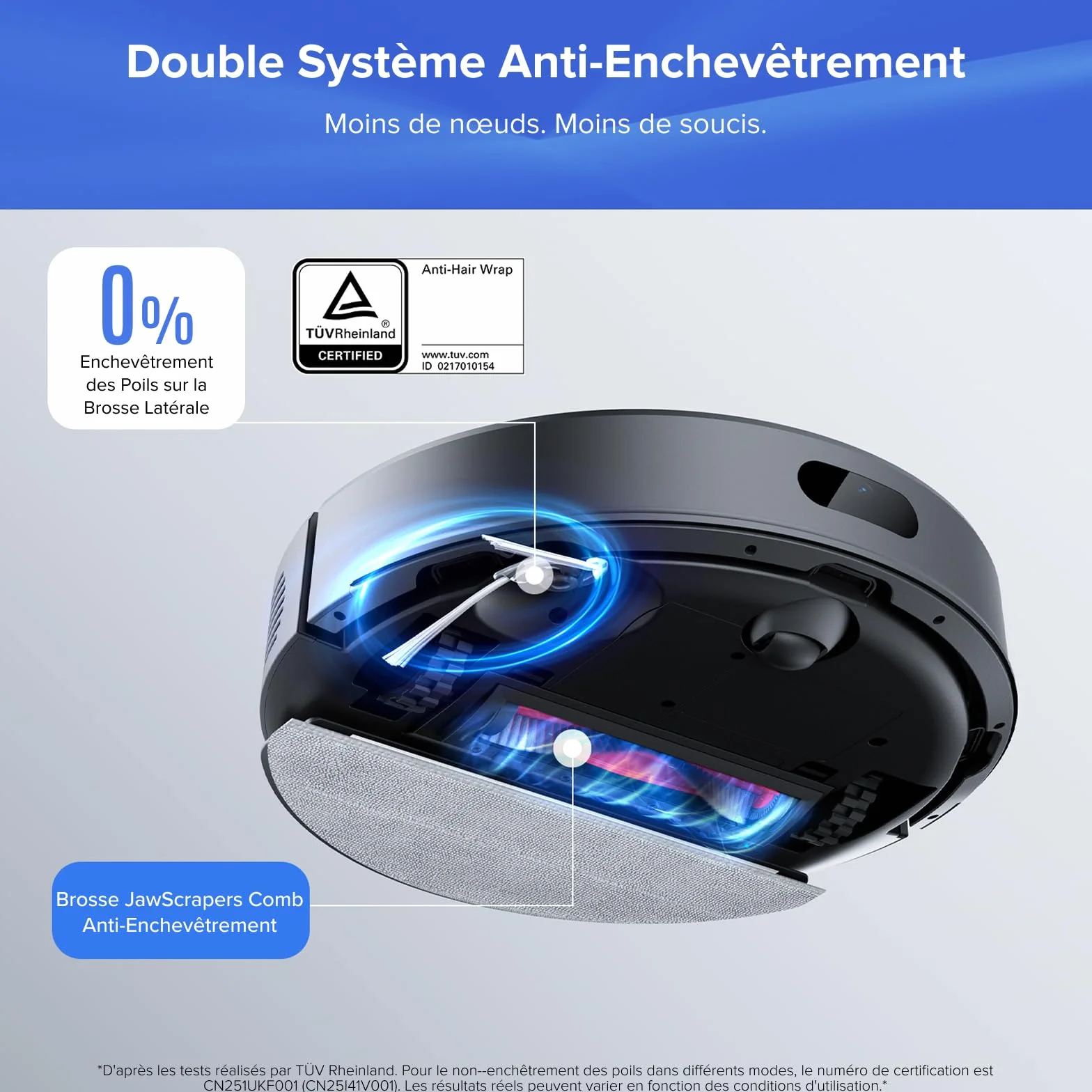 roborock Q7 L5+ Set Aspirateur Robot Laveur avec Station, 8000 Pa Aspiration, Vidange Automatique, 3 Niveaux d'eau, Double Anti-emmêlement, Navigation LiDAR, Idéal pour Poils d'animaux/Tapis, App