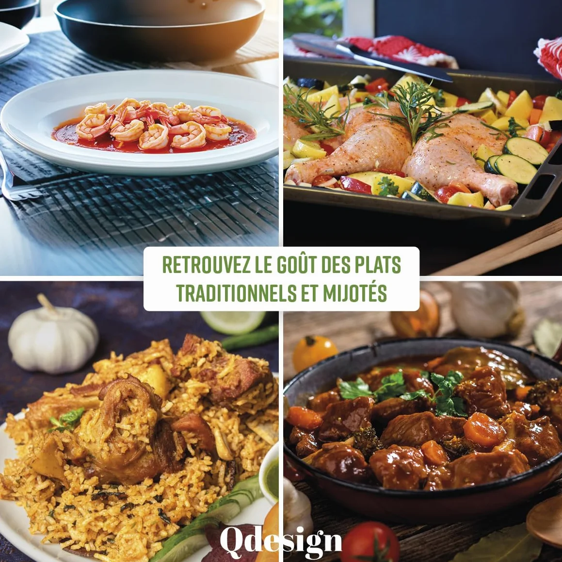 Qdesign - Tajine en fonte Ovale 29 cm - Contenance 2,4 L - Couvercle en céramique - Convient pour Induction - Passe au Four - Rouge