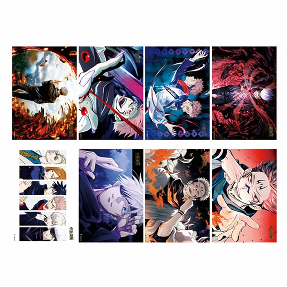 Affiches Jujutsu Kaisen Anime Japonais Lot de 8 Décoration Murale Maison Chambre