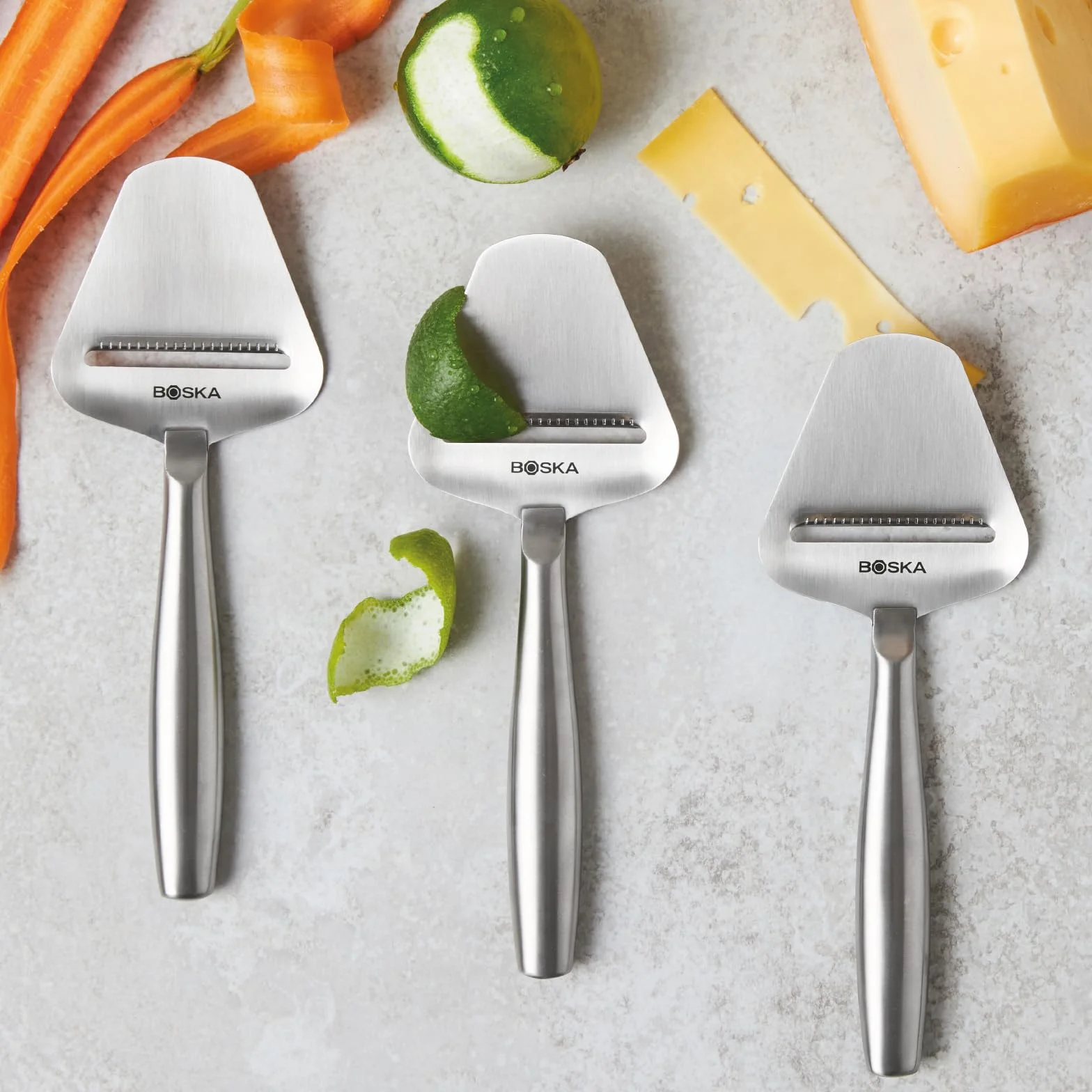 BOSKA Coupe-fromage Copenhagen - Trancheuse à fromages, Acier inoxydable, Compatible lave-vaisselle