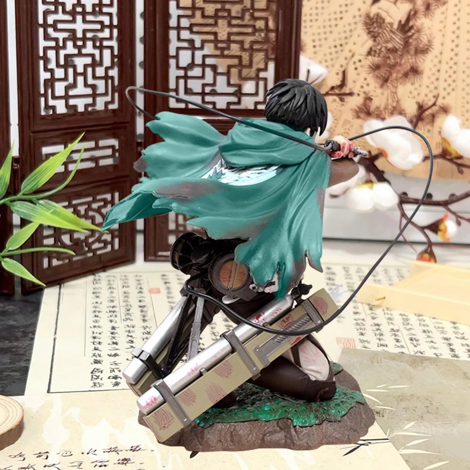Statue Levi Ackerman, Ornement Anime PVC, Décoration Bureau Fan