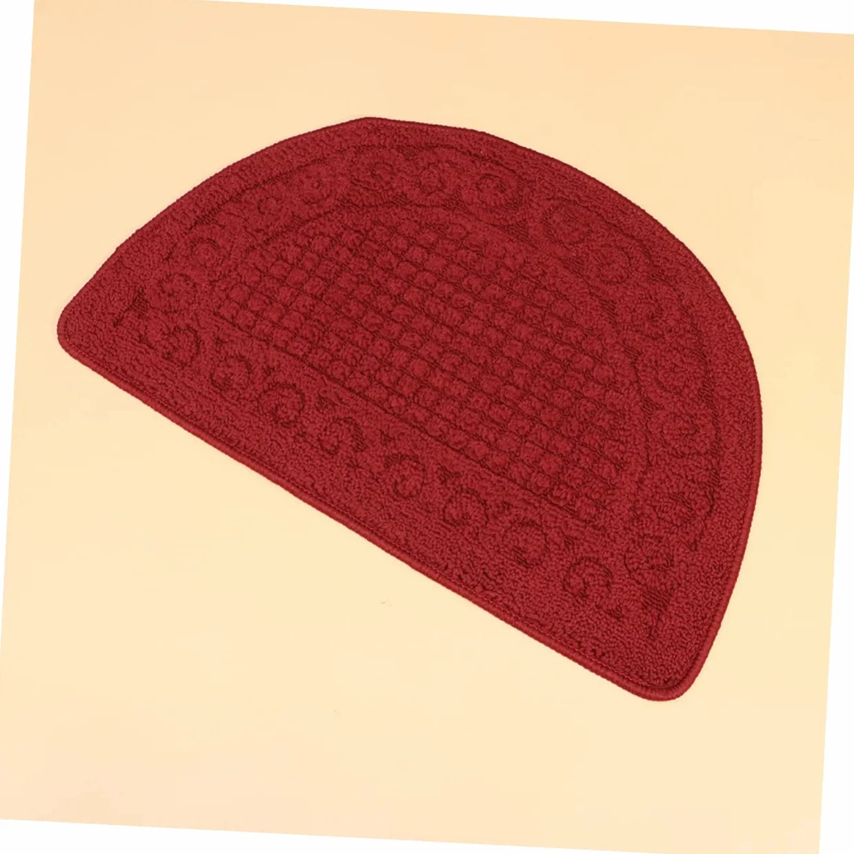 Tapis de Porte Antidérapant Demi-Circulaire Fibre de Polypropylène Absorbant Entrée Salle de Bain