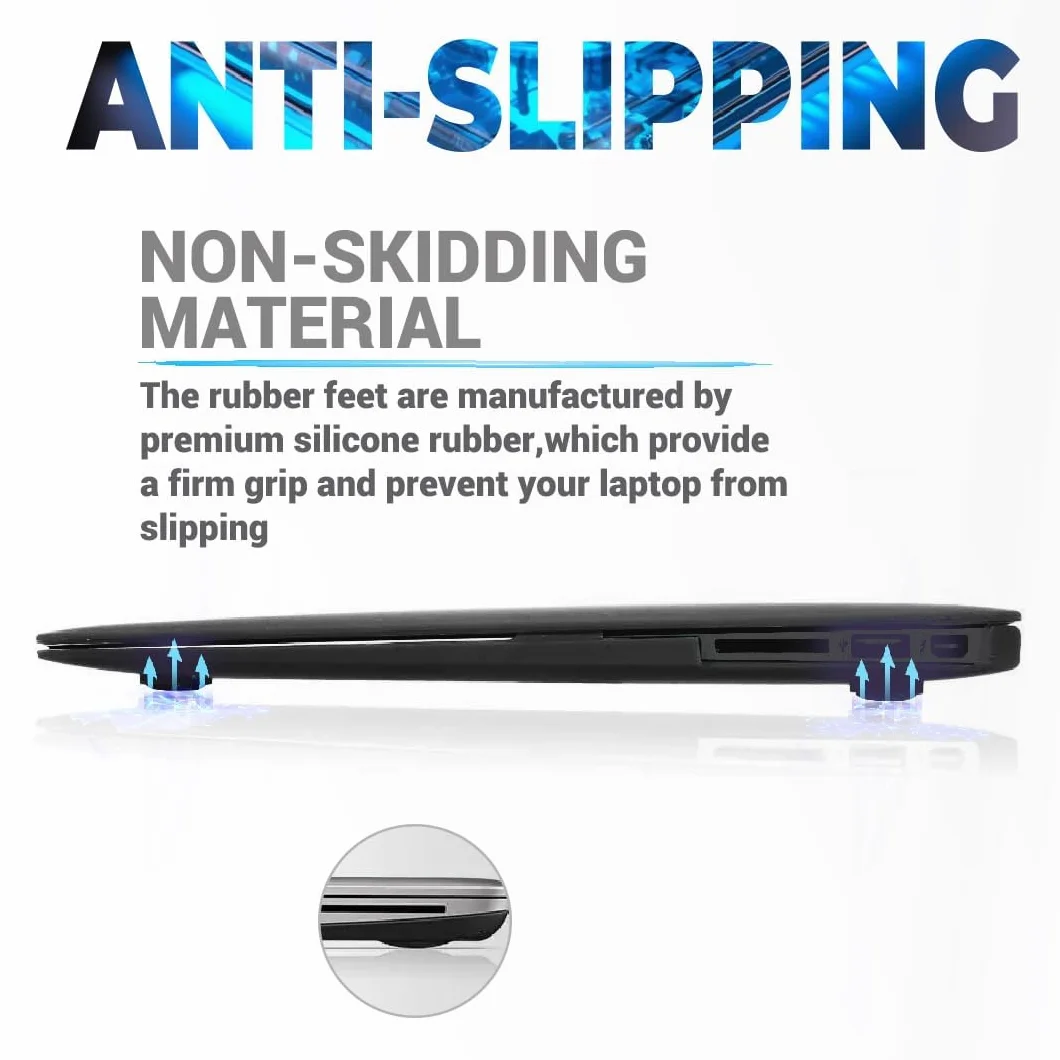 LeFix 12 x gumowe silikonowe nóżki (średnica: 14,6 mm) z klejem, kompatybilne z DELL, ASUS, Lenovo, laptopem HP, obudową komputera, podpórką klawiatury, nóżkami urządzeń, wiele zastosowań (czarne)