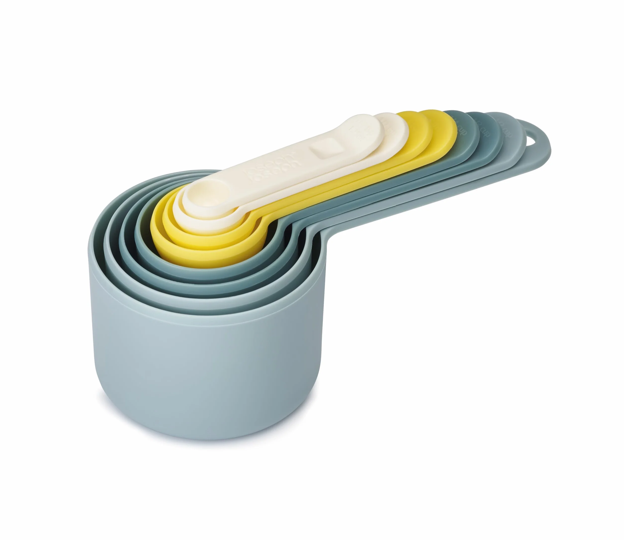 Joseph Joseph Nest Ensemble 8 Tasses et Cuillères à Mesurer Empilables, Multicolore Clair, Opal