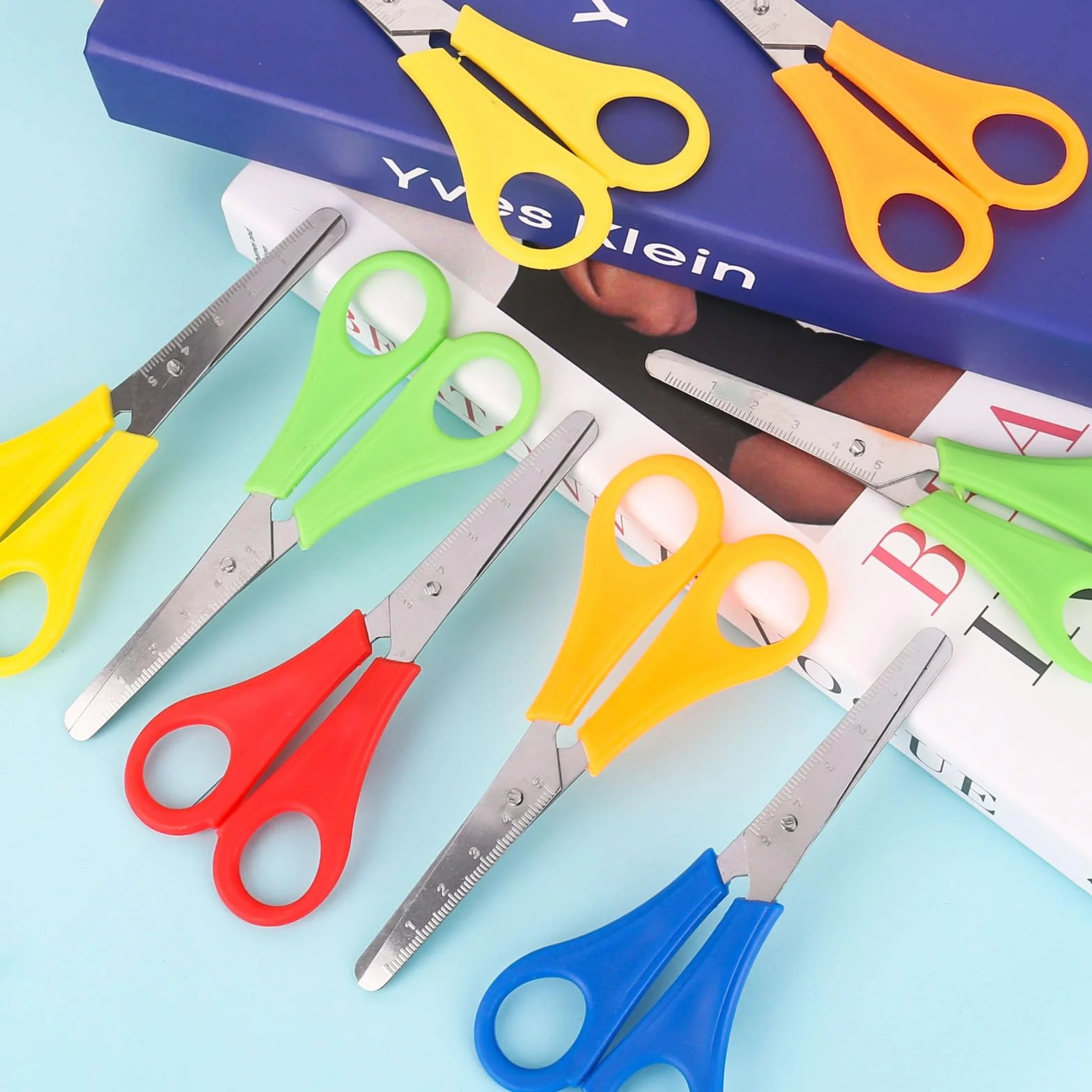 Ciseaux de sécurité en acier inoxydable pour enfants - Lot de 10 paires
