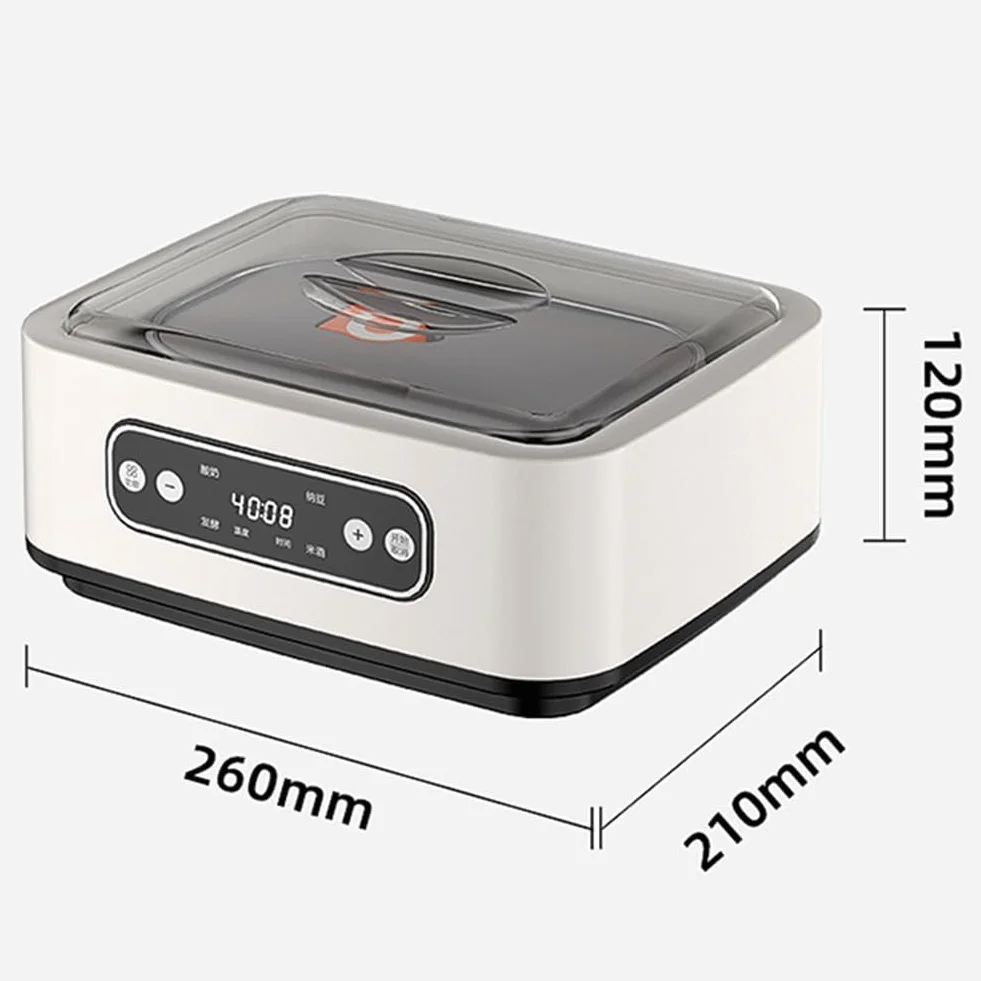 Machine Automatique du Fabricant de Yogourt avec Contrôle de Température 36 Heures Incubateur de Temps Réglable, Fiche de 1,6 L UE
