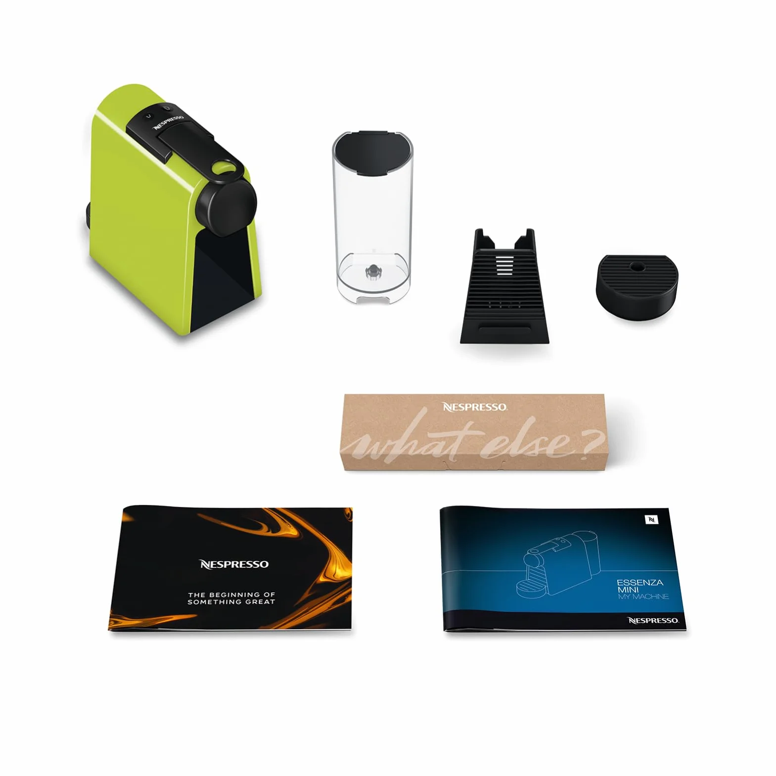 Nespresso De'Longhi Machine à Café Essenza Mini Vert, 19 Bars + Kit de Bienvenue, Design Compact, Expresso et Lungo, Arrêt Automatique, EN85.L