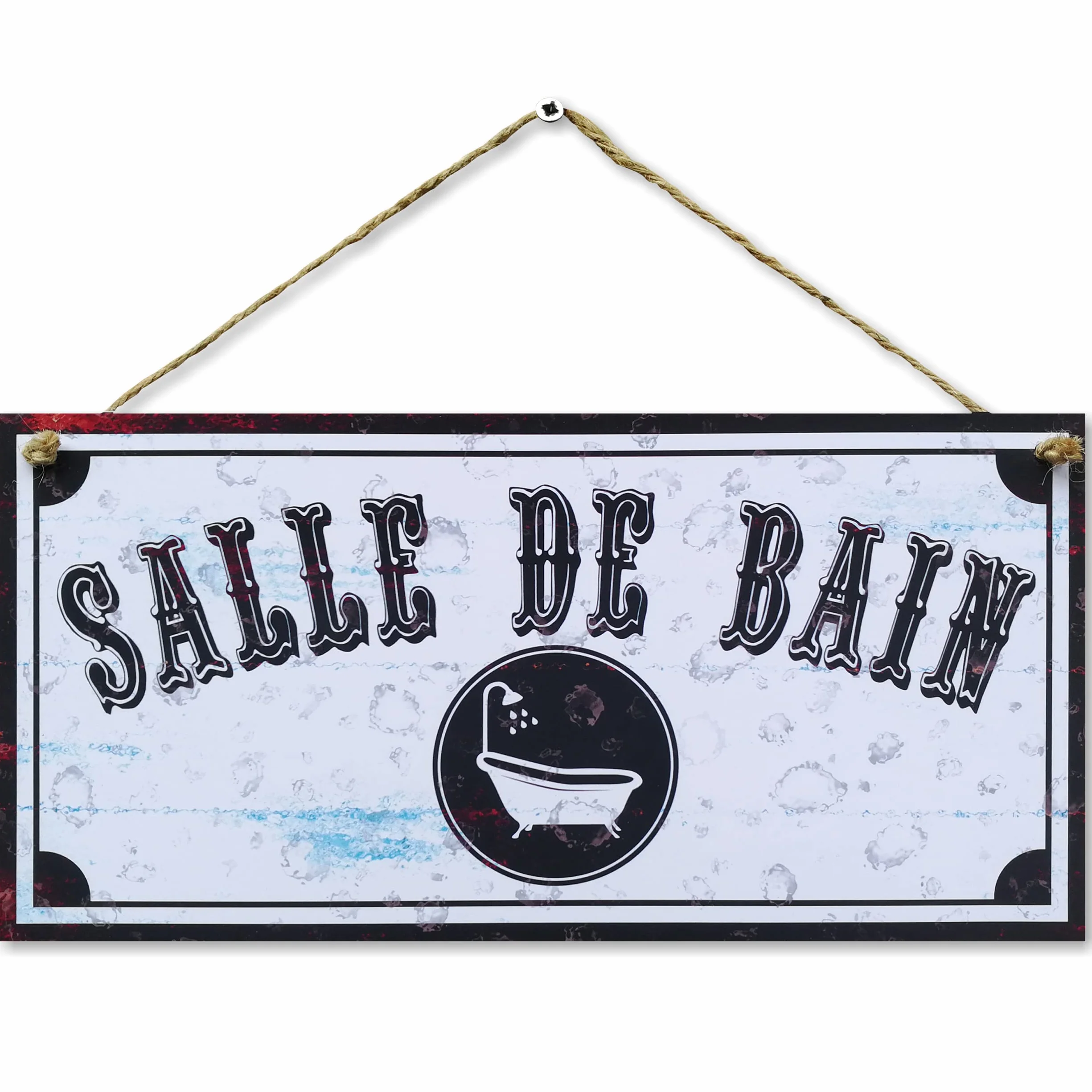 CARISPIBET plaque décorative salle de bain 15 x 30 cm décoration intérieure
