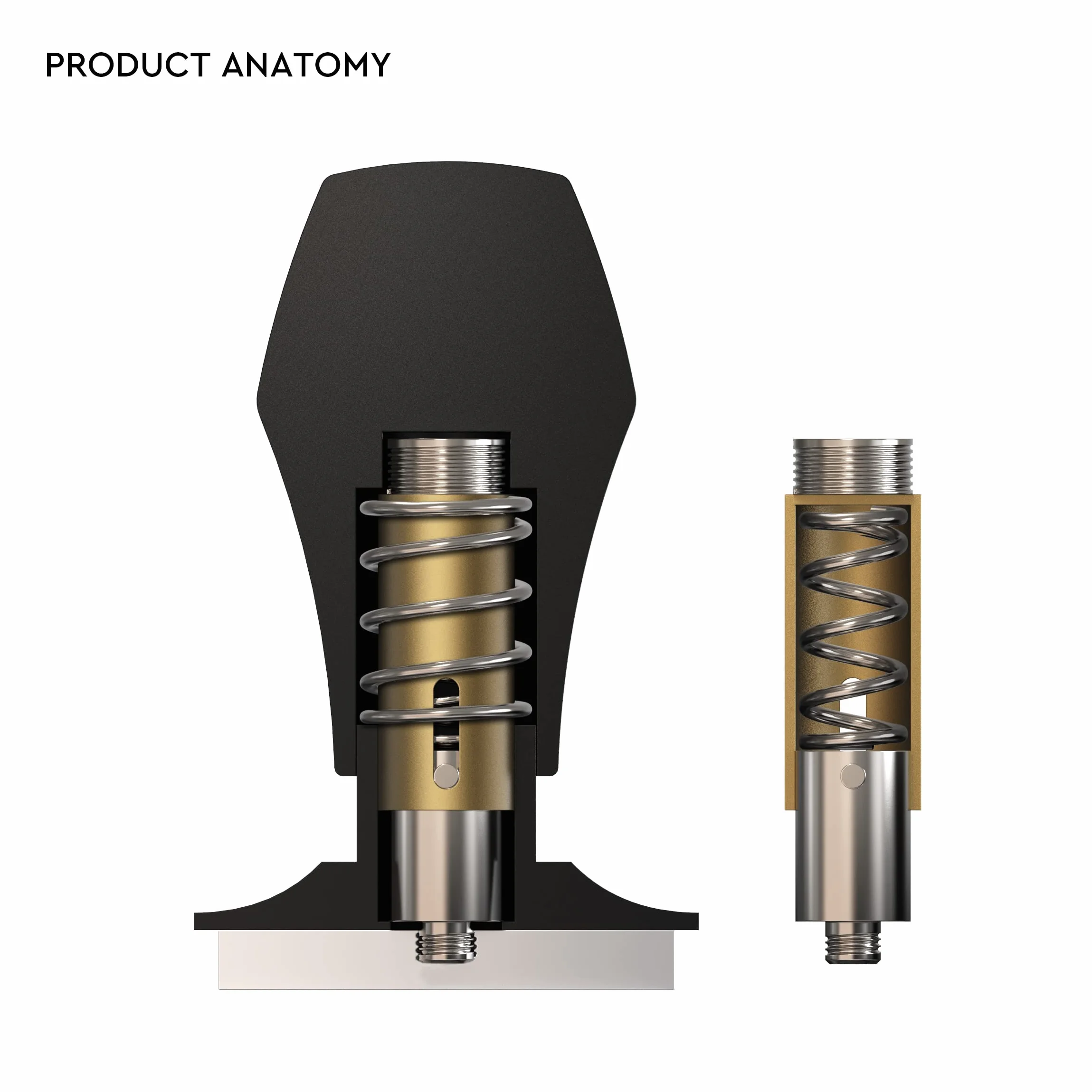 Normcore Tampon à café 51mm - Presse à café - Tampon pour barista - Tampon à espresso avec pression de contact de 6,8 kg / 11,3 kg / 13,6 kg - Base plate du tampon - Diamètre Ø 51 mm