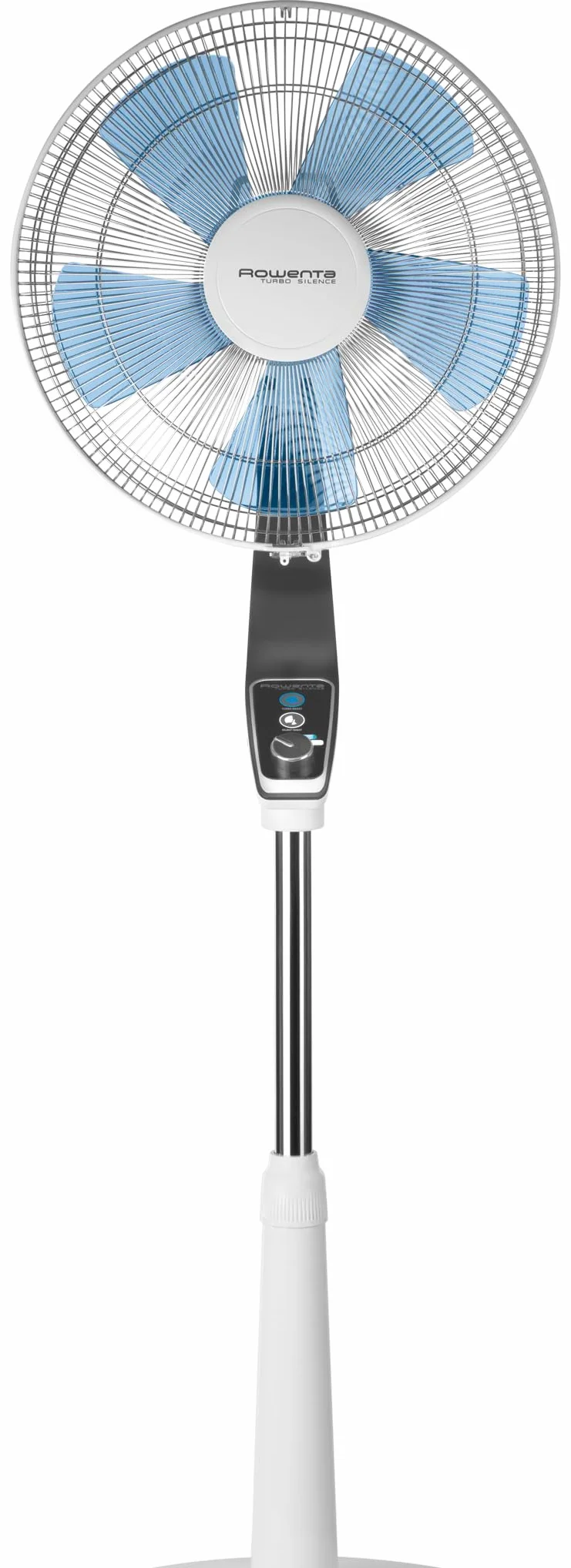 Rowenta Turbo Silence Ventilateur sur Pied, Silencieux 45 dB(A), Flux d'air 72 m³/min, 4 Vitesses, Oscillation 120°, Hauteur Réglable