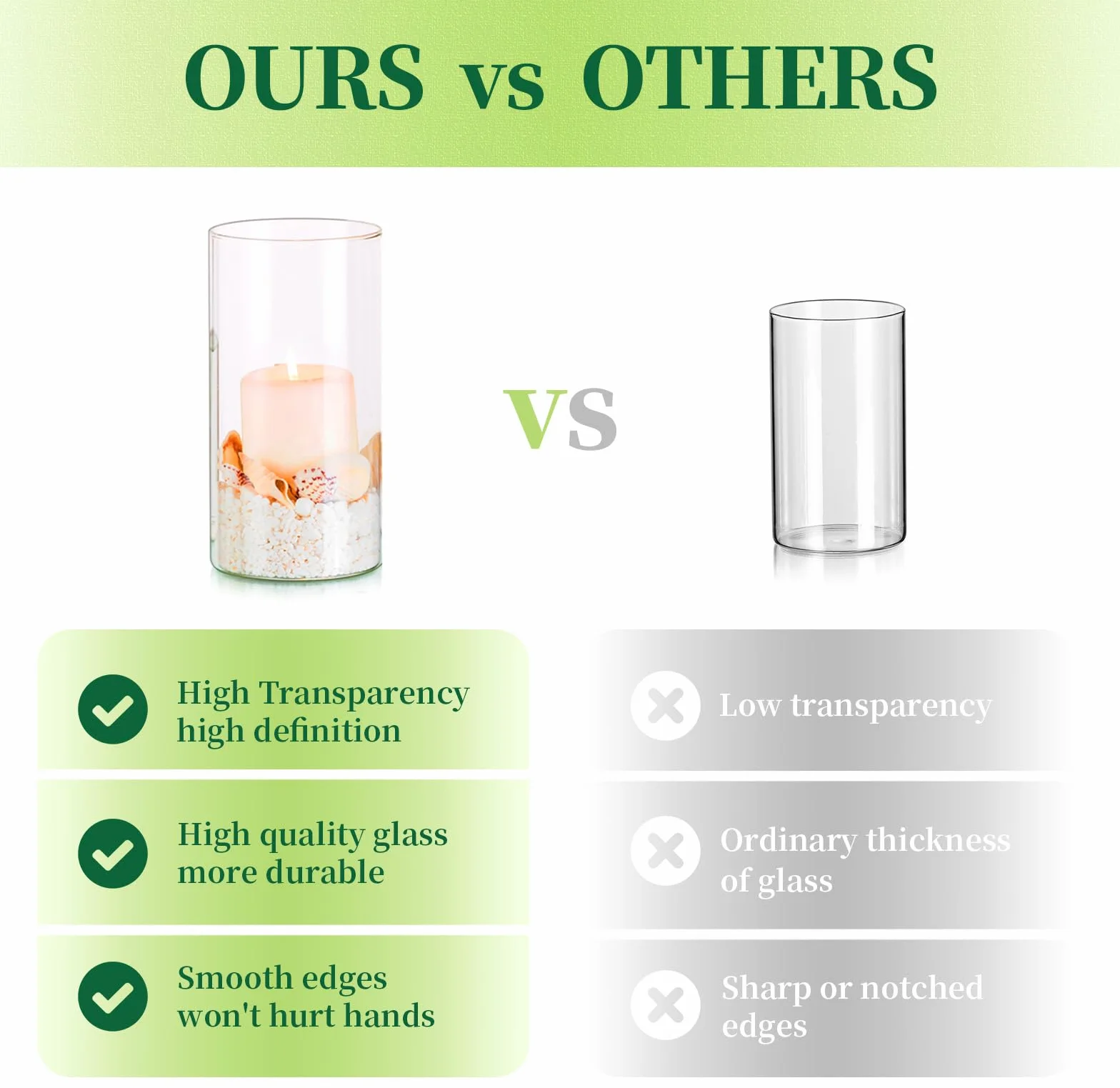 Hewory Vases Cylindriques en Verre Lot de 24, Grand Vase en Verre Transparent pour Fleurs, Support de Bougie pour Bougie Pilier Flottante, Vase à Fleurs pour Centre de Table pour Mariage, Décoration