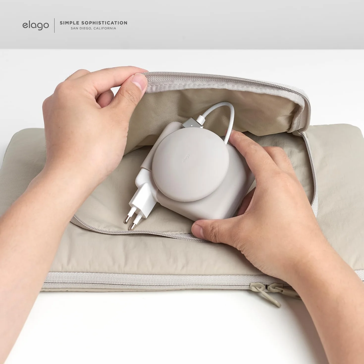 elago Organizer kabla ładującego, zwijacz kabla kompatybilny z MacBook Pro 2021-2026 16” M5 M4 M3 M2 M1 A3429/A3428/A3403/A3186/A2991/A2780/A2485, 140W