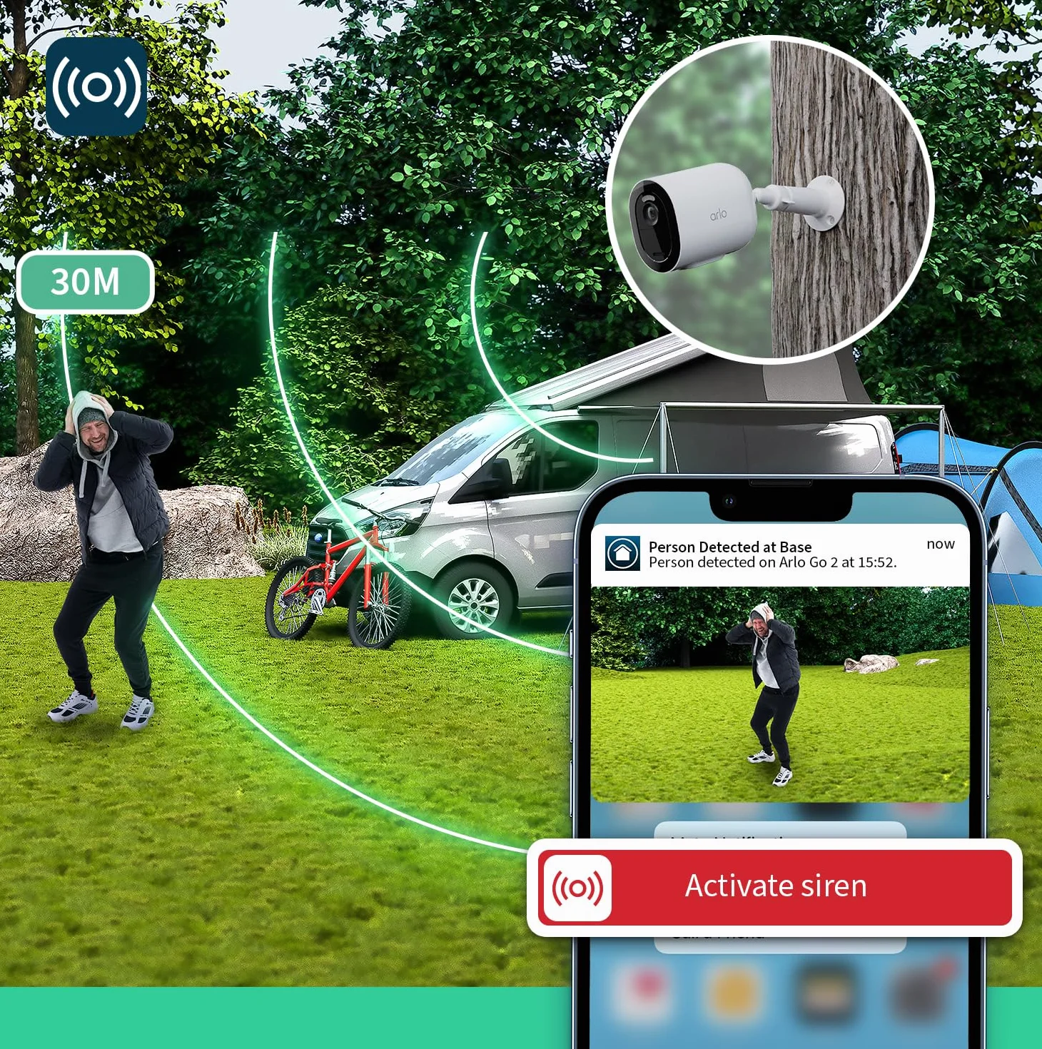 Arlo Go v2 kamera monitorująca, bezprzewodowa, mobilna, HD, LTE, odporna na warunki pogodowe, tryb nocny, dwukierunkowe audio, czujnik ruchu, akumulator, 90-dniowa wersja testowa Arlo Secure, biała,