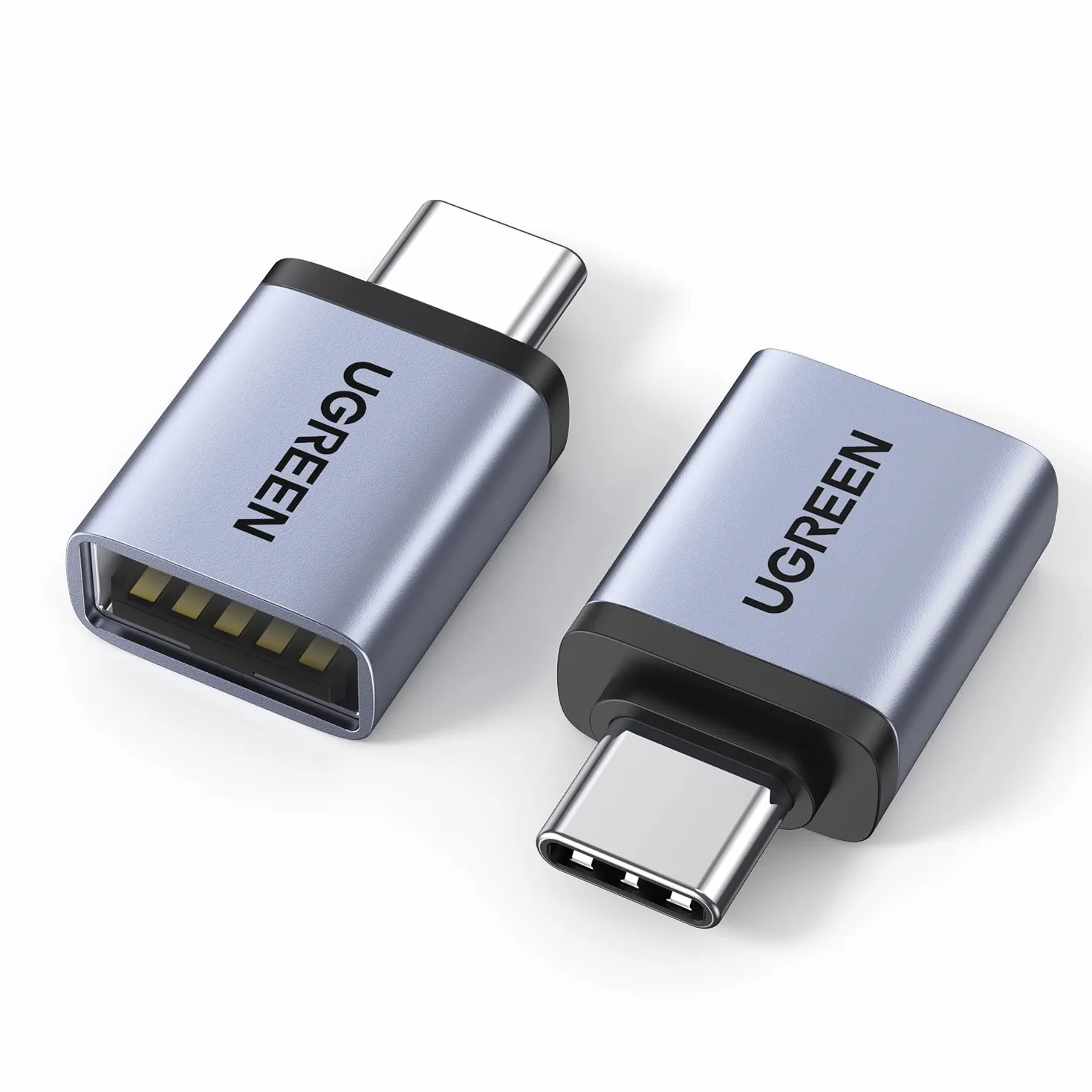 UGREEN Adaptateur USB C vers USB A 3.2 10Gbps OTG Lot de 2 Gris