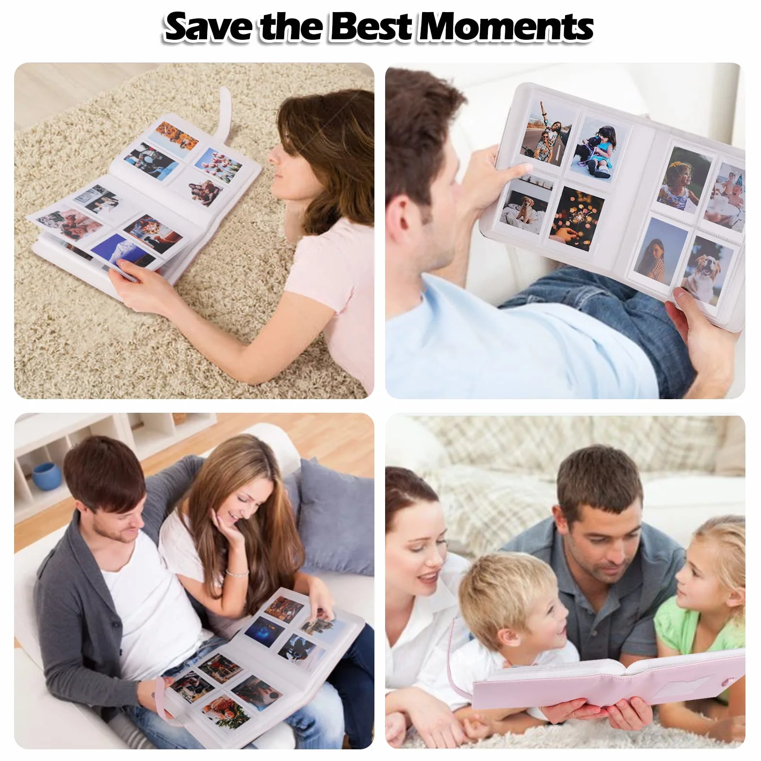 COLOCASTLE Album Photo pour Film 3 Pouces 272+1 Poches Compatible avec Fujifilm Instax Mini Polaroid Kodak